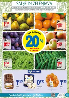 E.leclerc katalog akcije – veljaven od 23.09.2026 | Stran: 25 | Izdelki: Datlji, Mandarine, Cebula, Zelenjava