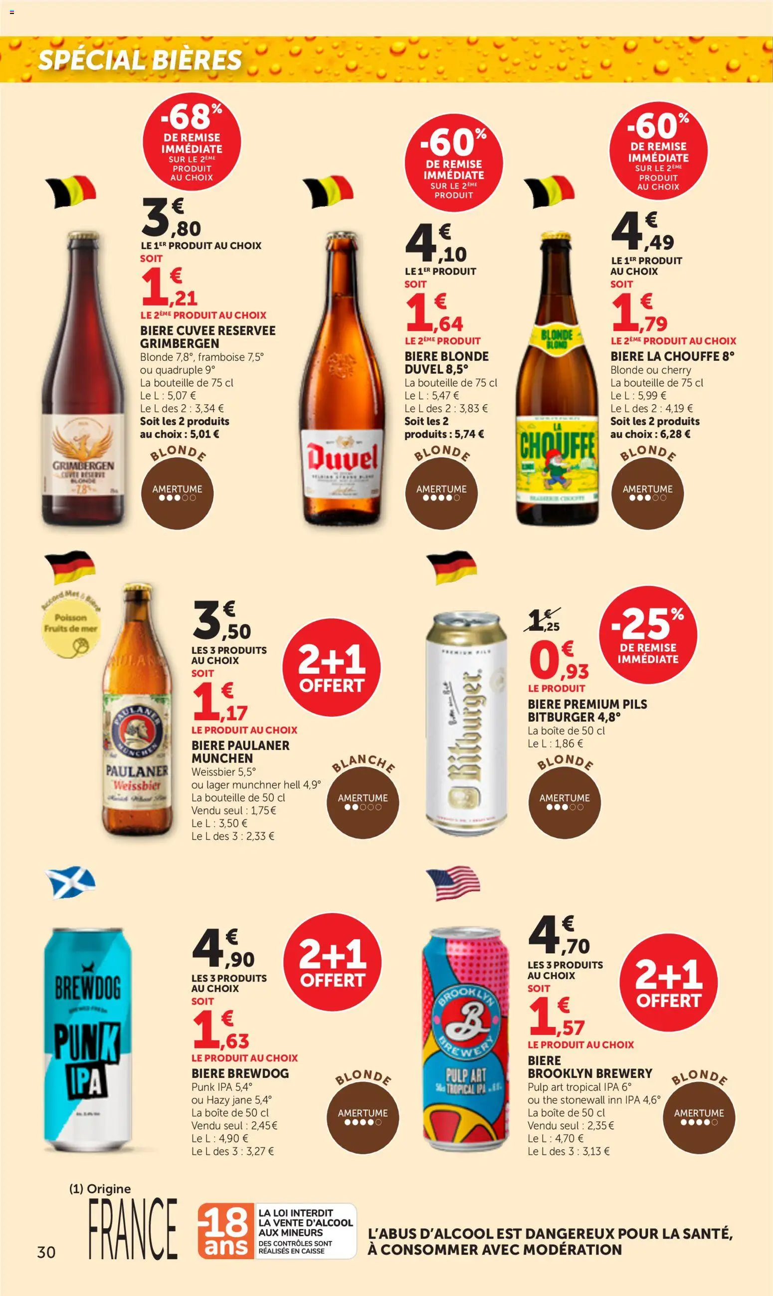 {H1} | Page: 30 | Produits: BrewDog, Framboise, Biere premium pils, Bouteille