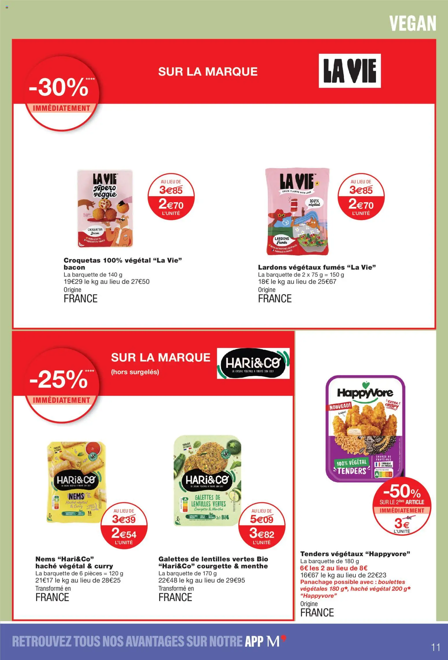 {H1} | Page: 11 | Produits: Lentilles, Courgette, Lentilles vertes, Bacon