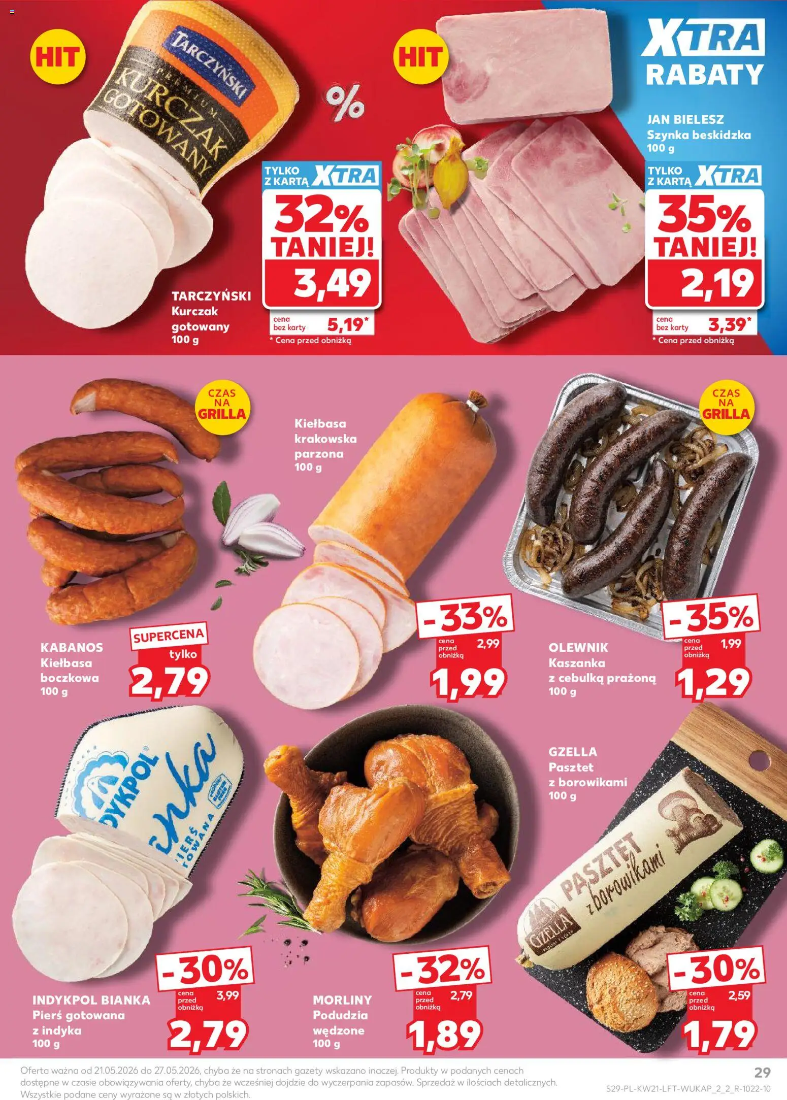 Kaufland Polsko leták od 21.05.2026 | Strana: 29 | Produkty: Kabanos, Karty