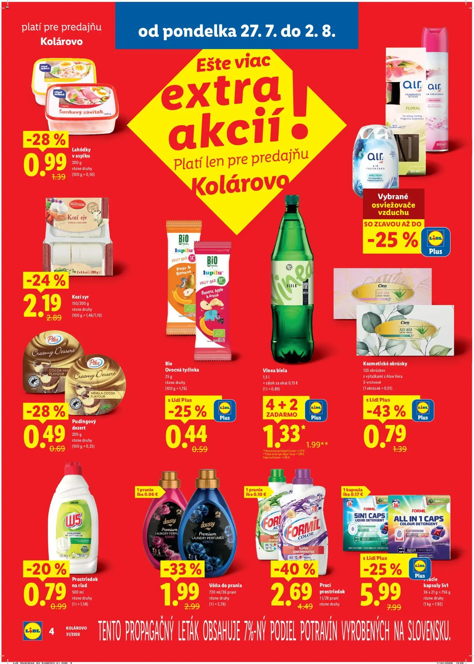 Nové Lidl akcie – leták je platný od 27.07.2026 | Strana: 4 | Produkty: Syr, Apple, Vinea