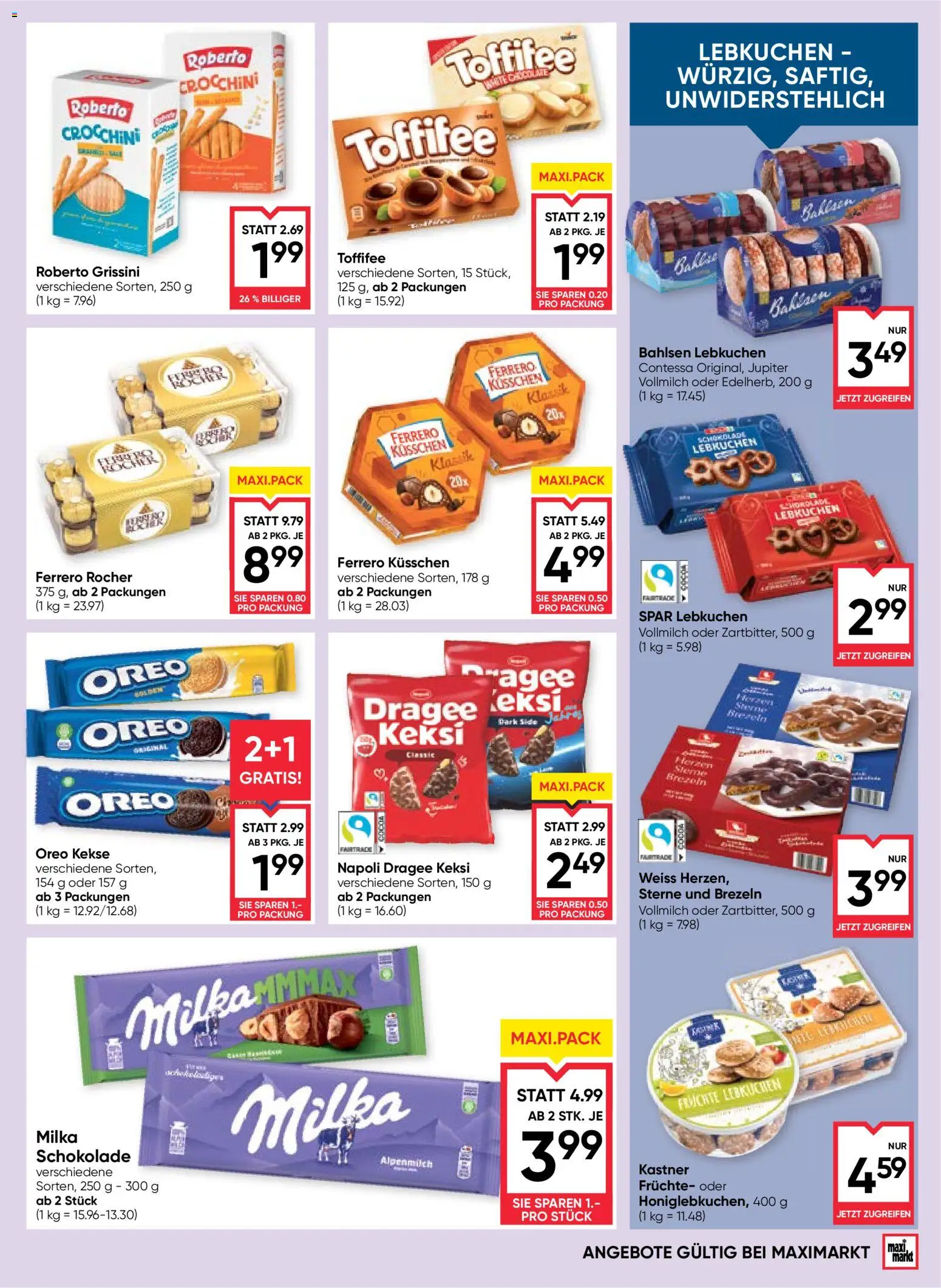Maximarkt Flugblatt gültig ab 10.09.2026 | Seite: 11 | Produkte: Kekse, Vollmilch, Schokolade, Lebkuchen