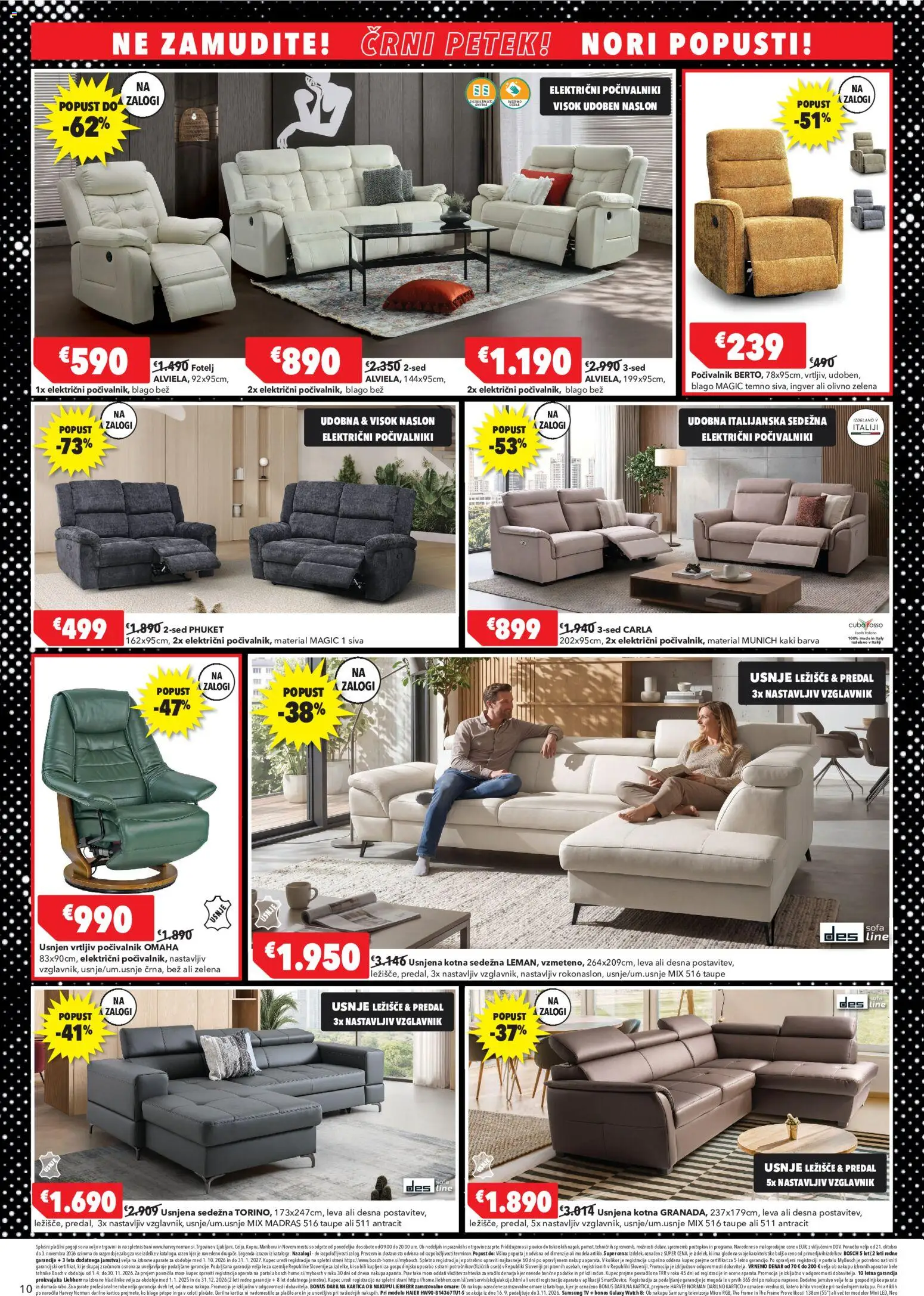 Novi Harvey Norman katalog ponudbe – veljaven od 21.10.2026 | Stran: 10 | Izdelki: Kaki, Fotelj, Barva, Zelena