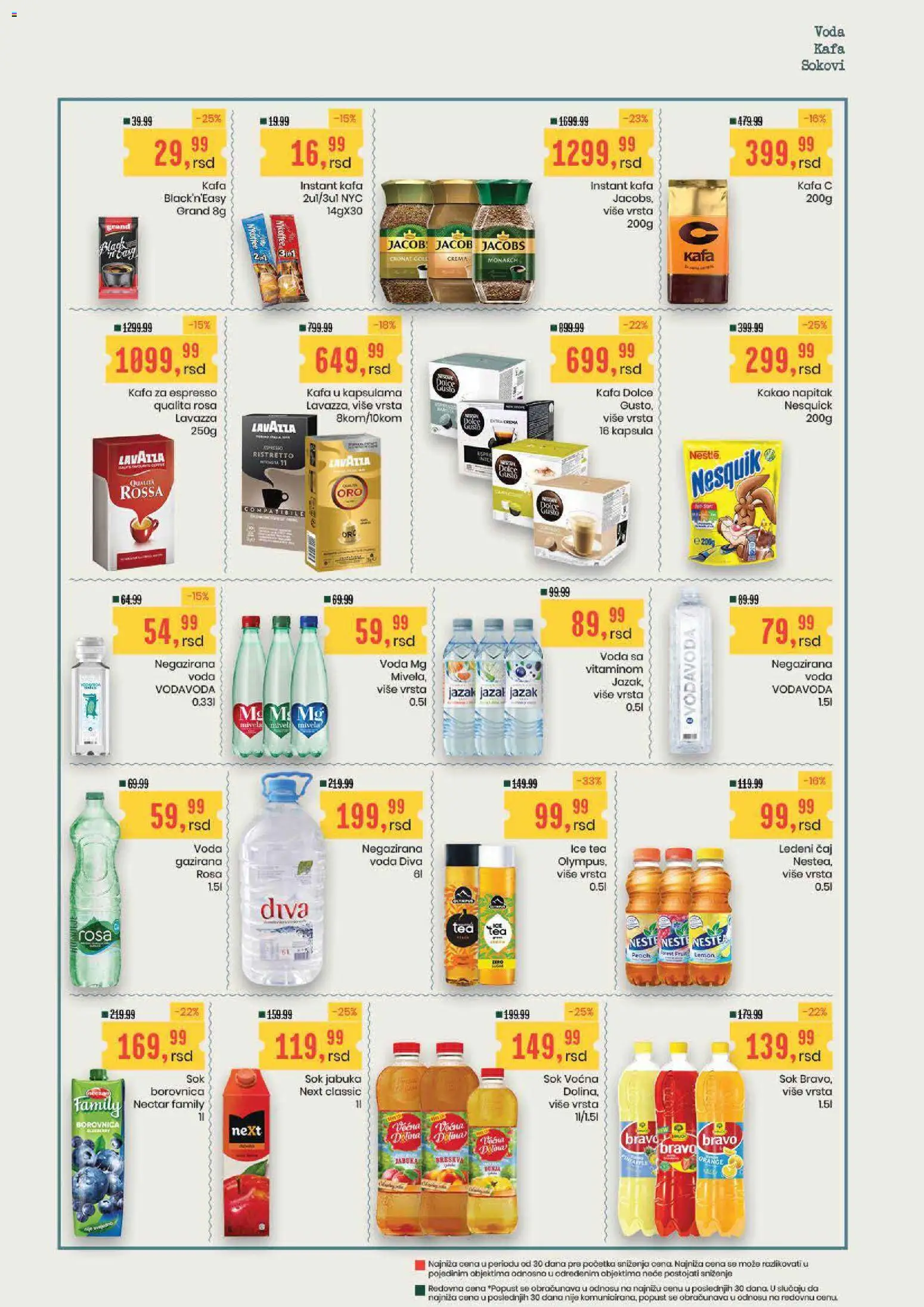 Aroma Market katalog - važi od 23.07.2026 | Strana: 18 | Proizvode: Dolce Gusto, Kakao, Voda, Sok