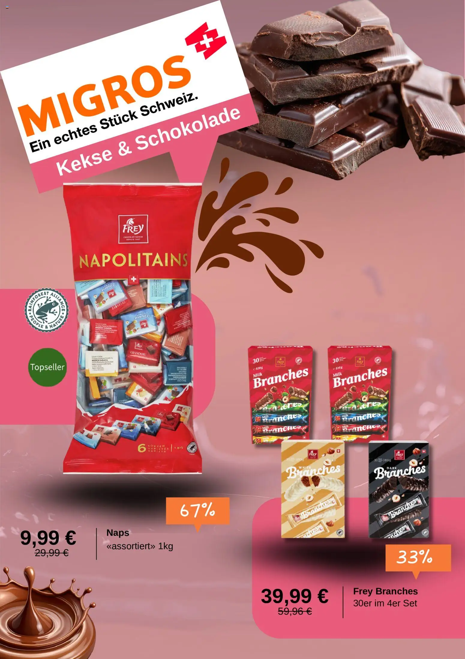 Migros Prospekt – gültig ab 15.09.2026 | Seite: 3 | Produkte: Schokolade, Kekse