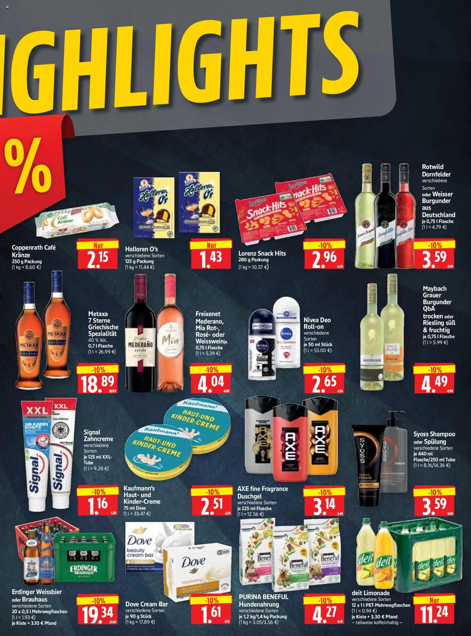 HERKULES Prospekt – gültig ab 28.09.2026 | Seite: 21 | Produkte: Shampoo, Metaxa, Duschgel, Axe