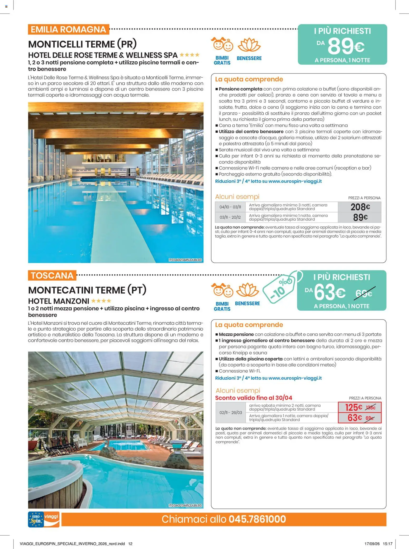 Volantino Eurospin del 17/09/2026 | Pagina: 12 | Prodotti: Bevande, Verdure, Piscina, Bagno