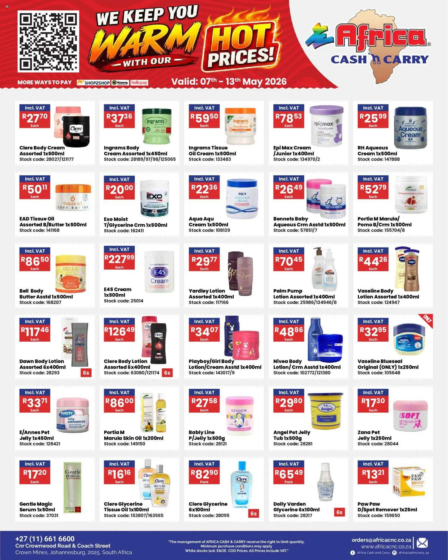 Africa Cash & Carry Specials | 07/05/2026 | How to get a limited discount? Save today! | South Africa
