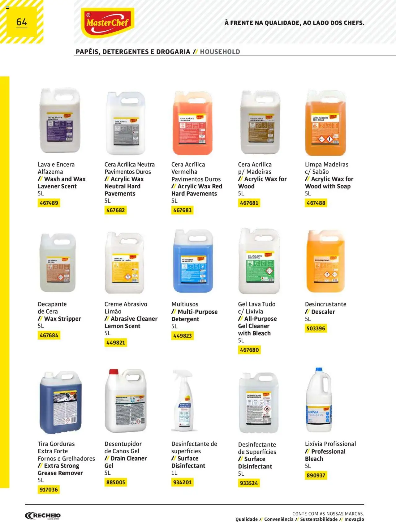 Recheio AS NOSSAS MARCAS │ válido de 19/12/2023 | Página: 64 | Produtos: Sabão, Cera, Madeiras, Creme