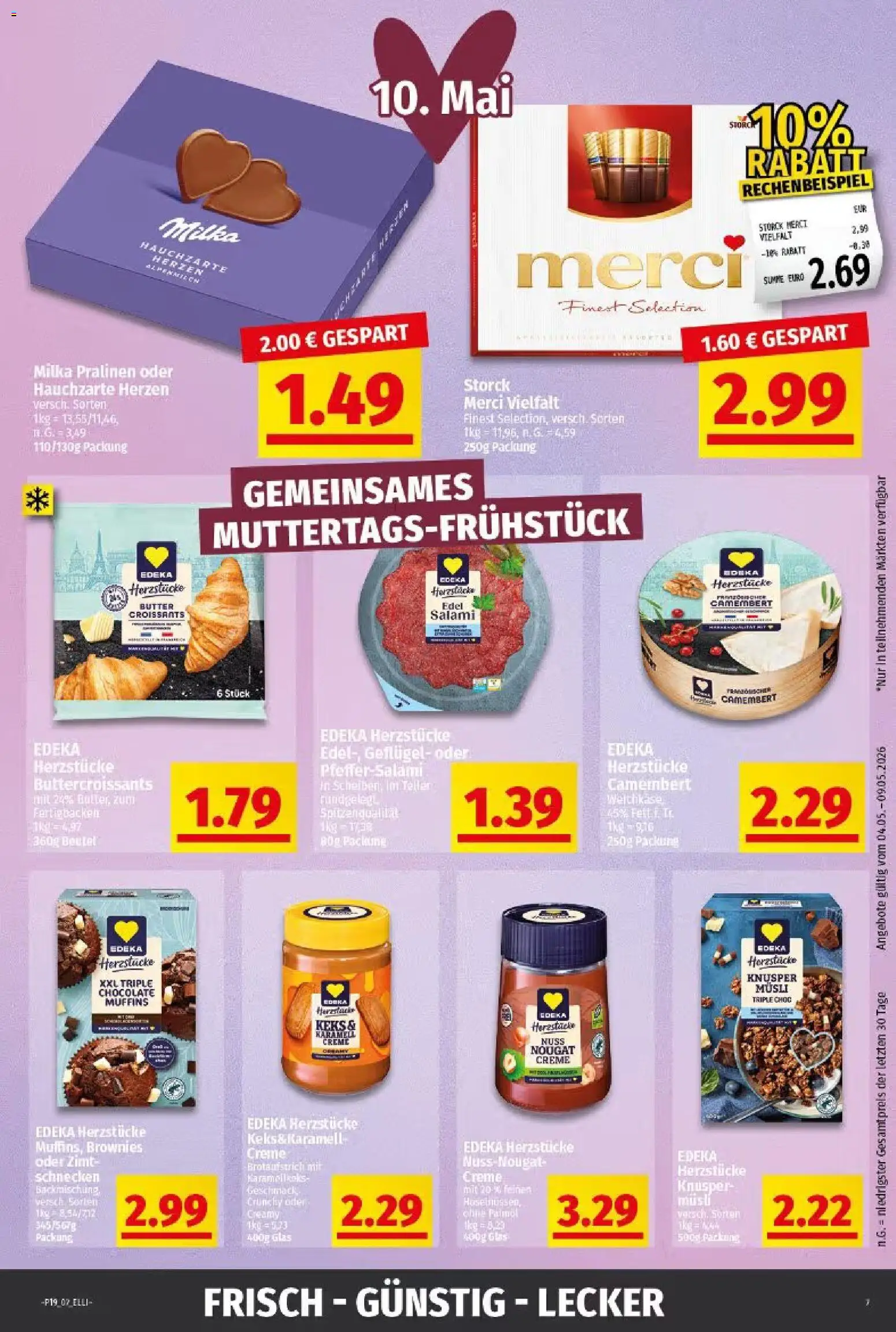 Elli Markt Prospekt Gütersloh – gültig ab 04.05.2026 | Seite: 7 | Produkte: Butter, Milka, Creme, Salami