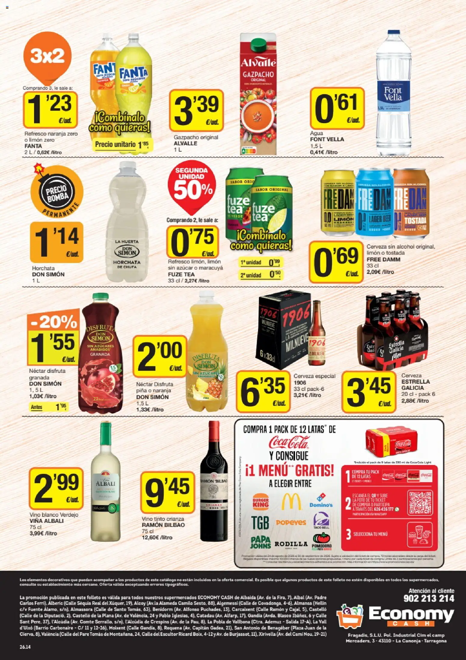 Economy Cash folleto │ válido desde el 27/08/2026 | Página: 8 | Productos: Té verde, Fanta, Granada, Azúcar