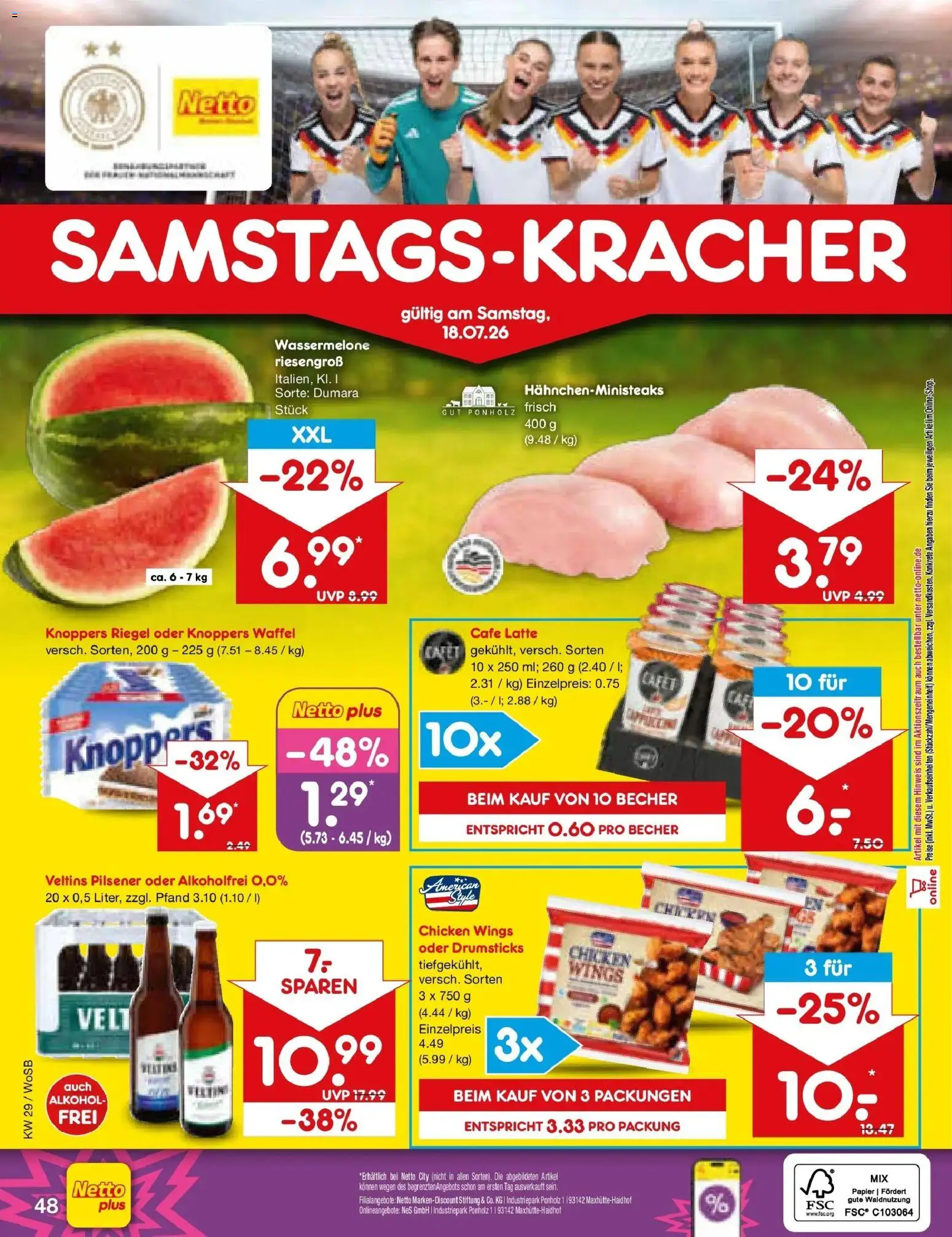 Netto Marken-Discount Prospekt Ludwigshafen-Edigheim – gültig ab 13.07.2026 | Seite: 70 | Produkte: Alkohol, Knoppers, Wassermelone, Veltins