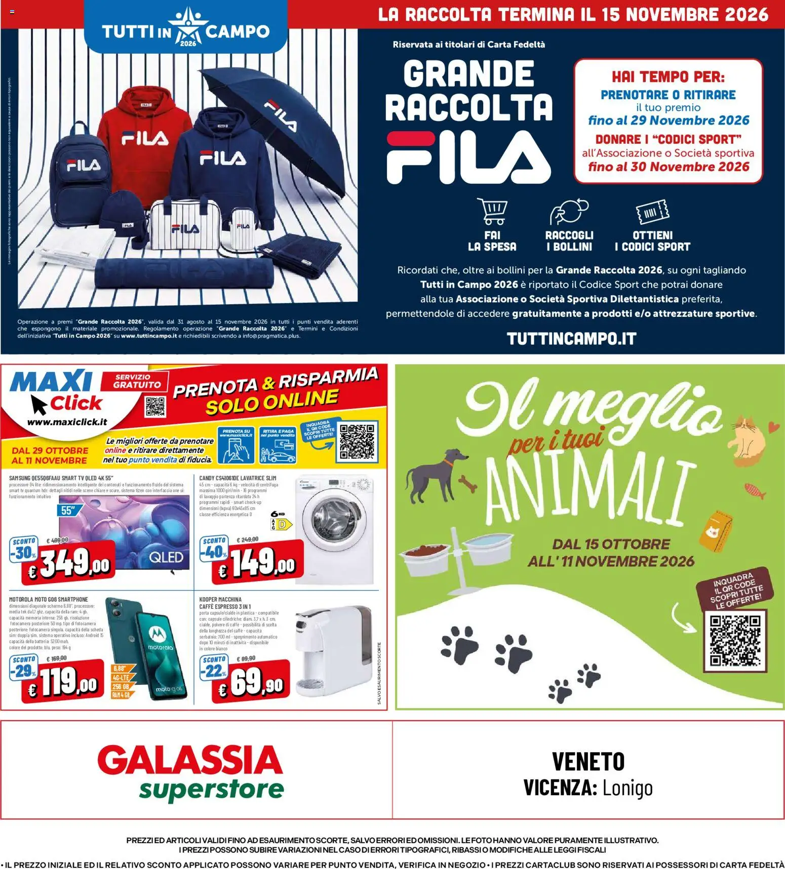 Volantino Galassia del 29/10/2026 | Pagina: 24 | Prodotti: Schermo, Caffè, smart TV, Smartphone