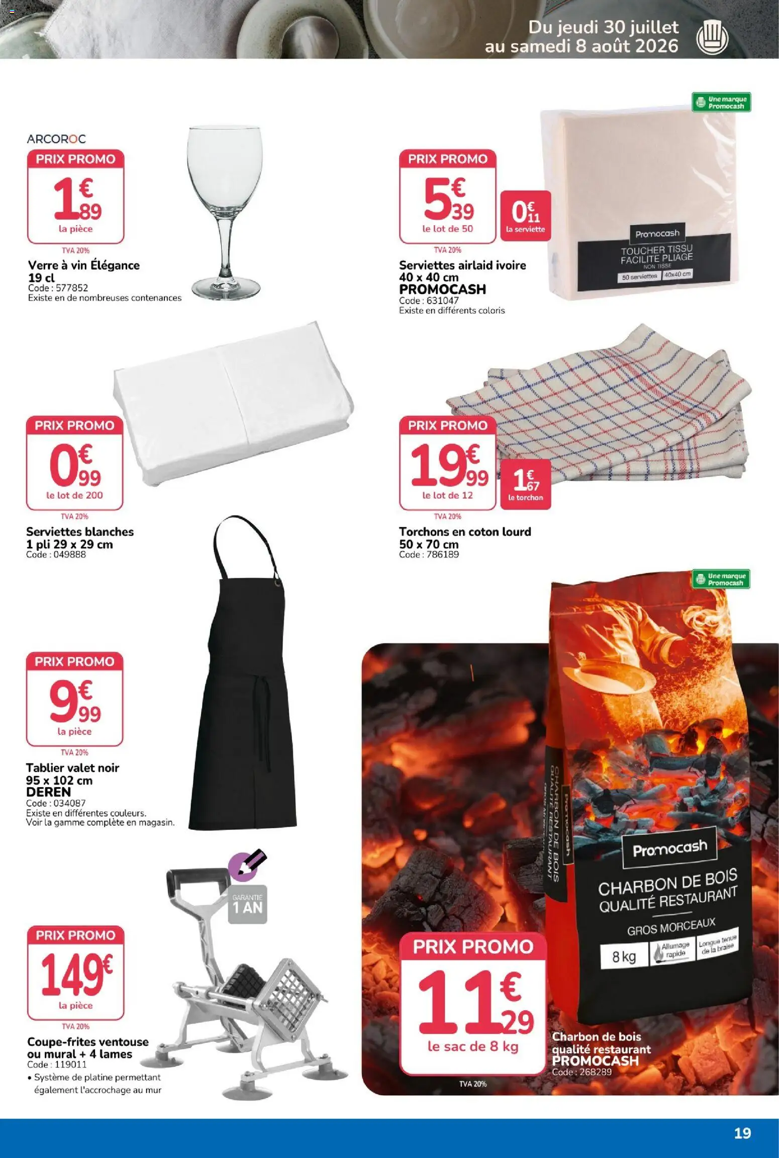 {H1} | Page: 19 | Produits: Torchon, Tablier, Coton, Vin