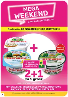 Pogląd oferty "ABC gazetka" - ważna od 01.10.2026 | Strona: 6 | Produkty: Serek, Piątnica, Serek wiejski, Twarożek