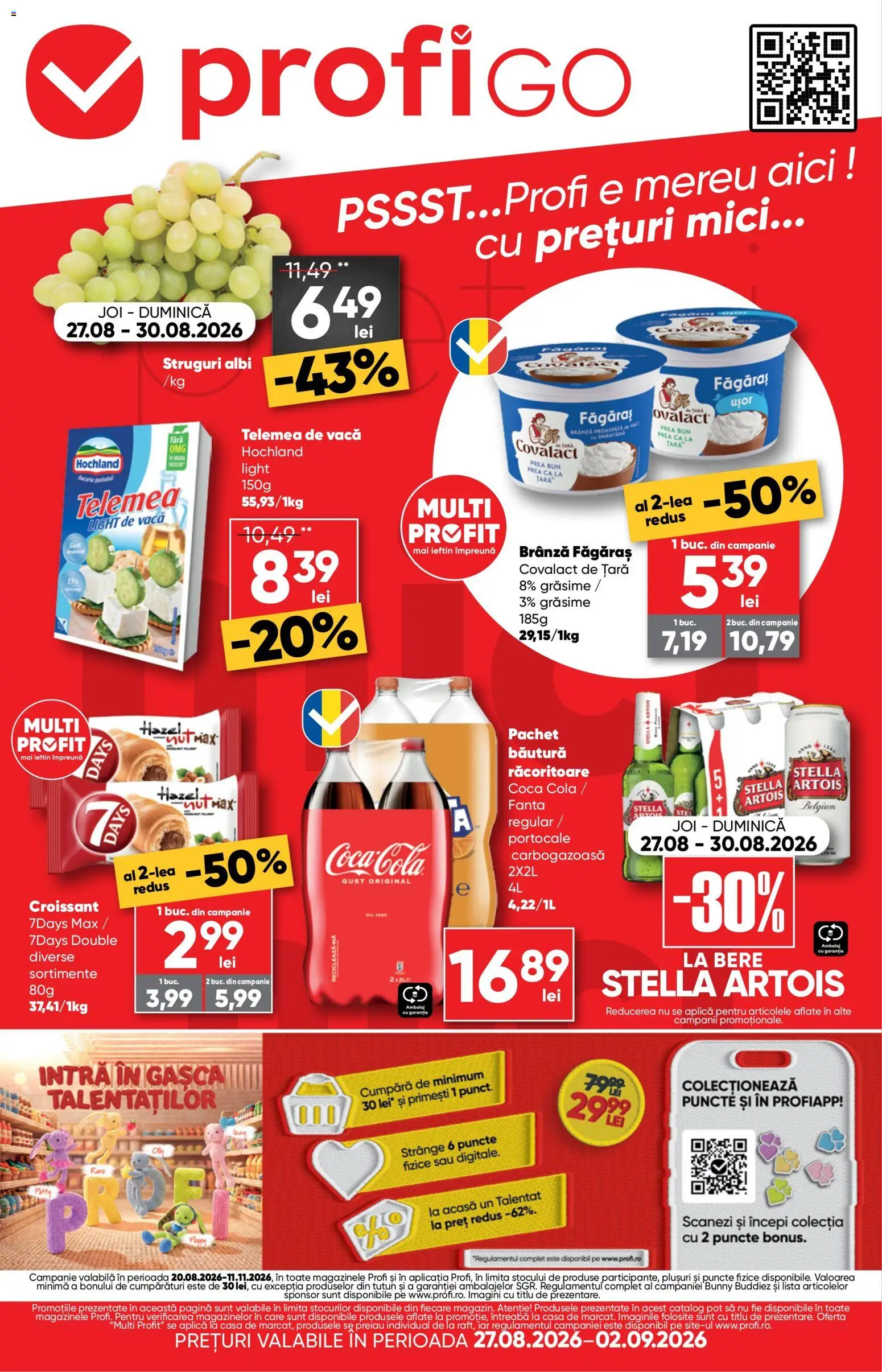 Noul catalog Profi – valabil de la 27.08.2026 | Pagină: 1 | Produse: Aplică, Covalact de tara, Fanta, Cola