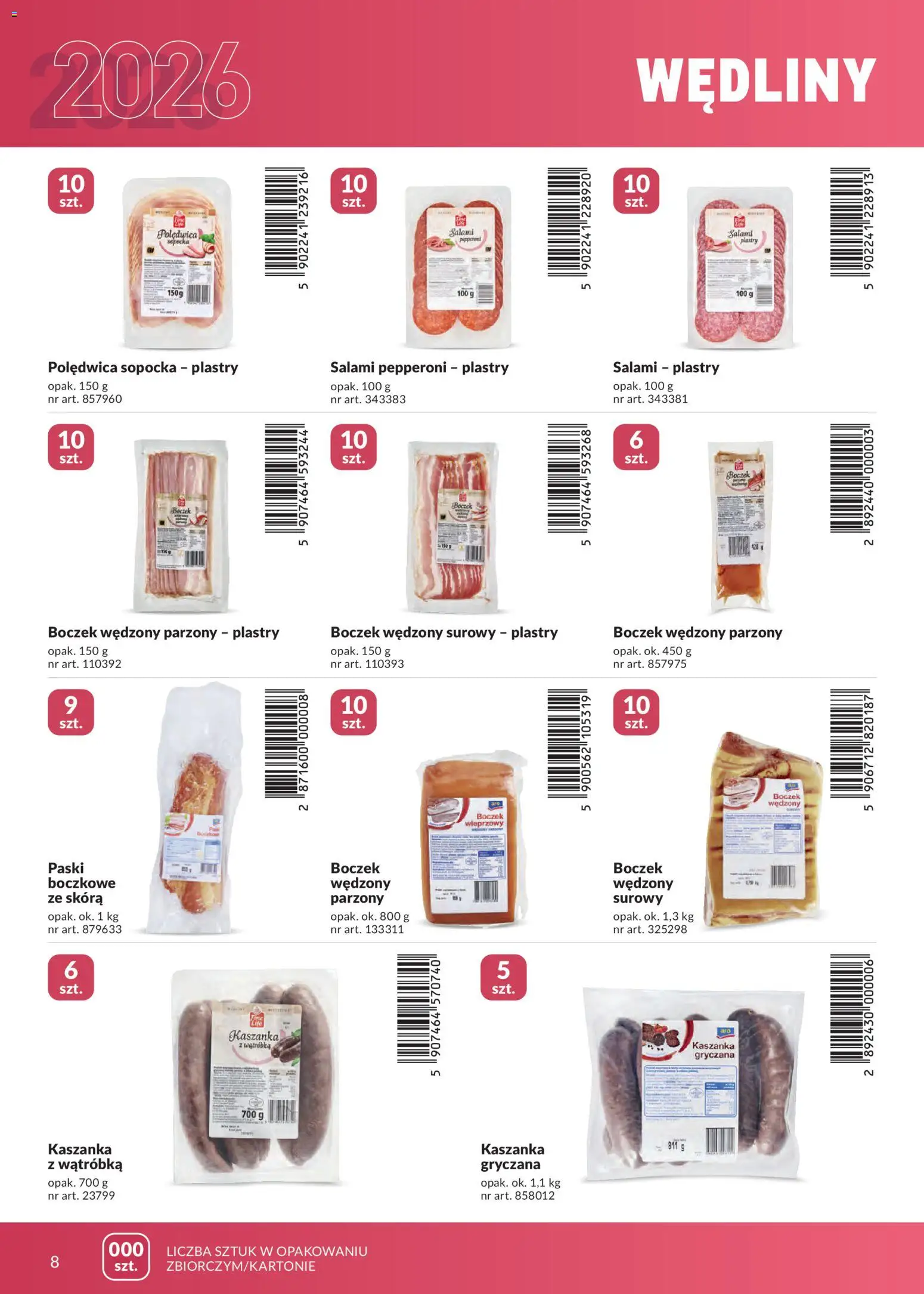 Makro gazetka - Marki własne dla Twojego sklepu od 23.04.2026 | Strona: 8 | Produkty: Salami pepperoni, Boczek wędzony parzony, Wątróbka, Wędliny