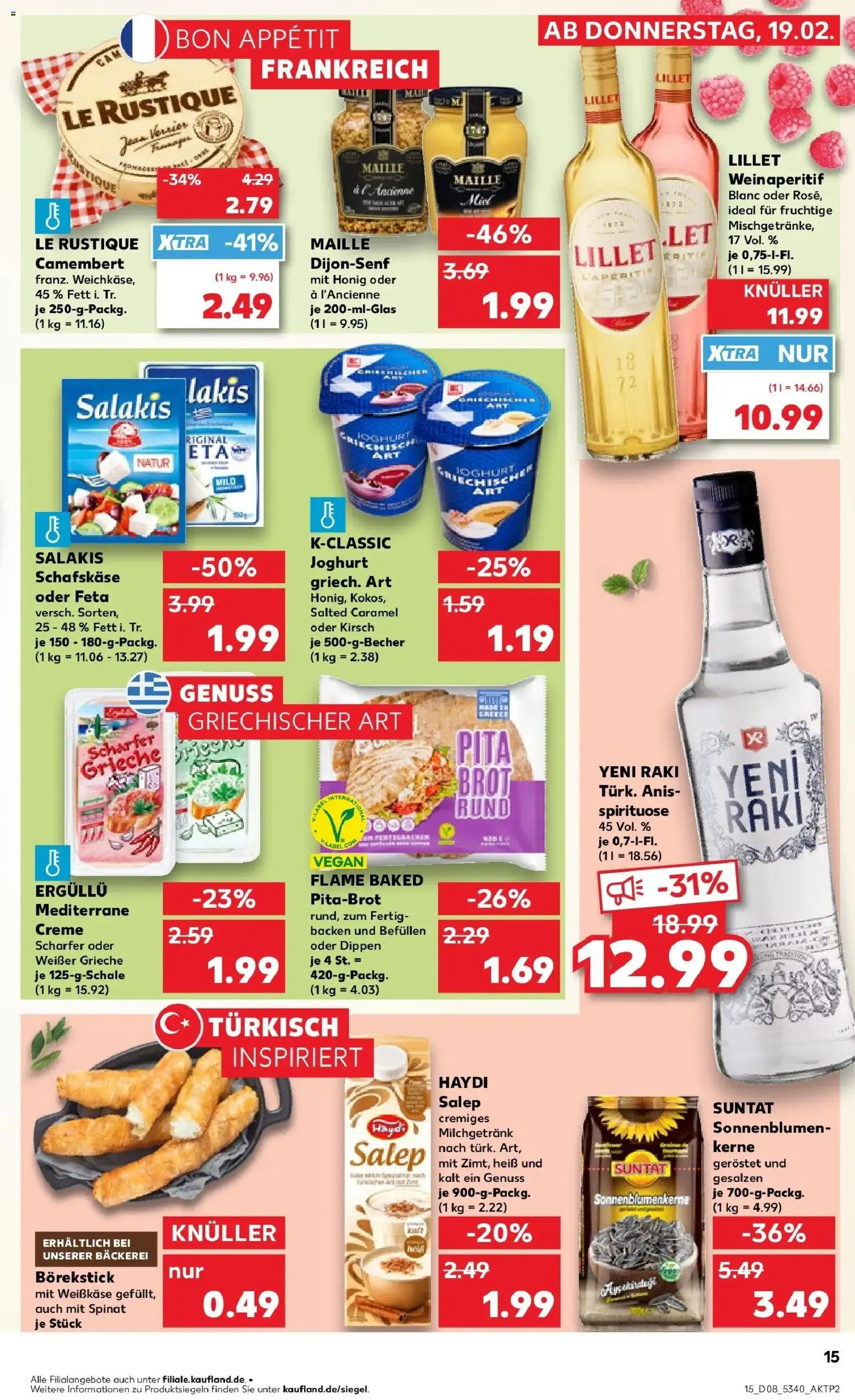 Kaufland prospekt Weiterstadt	 – gültig ab 19.02.2026 | Seite: 23 | Produkte: Bäckerei, Feta, Joghurt, Salakis