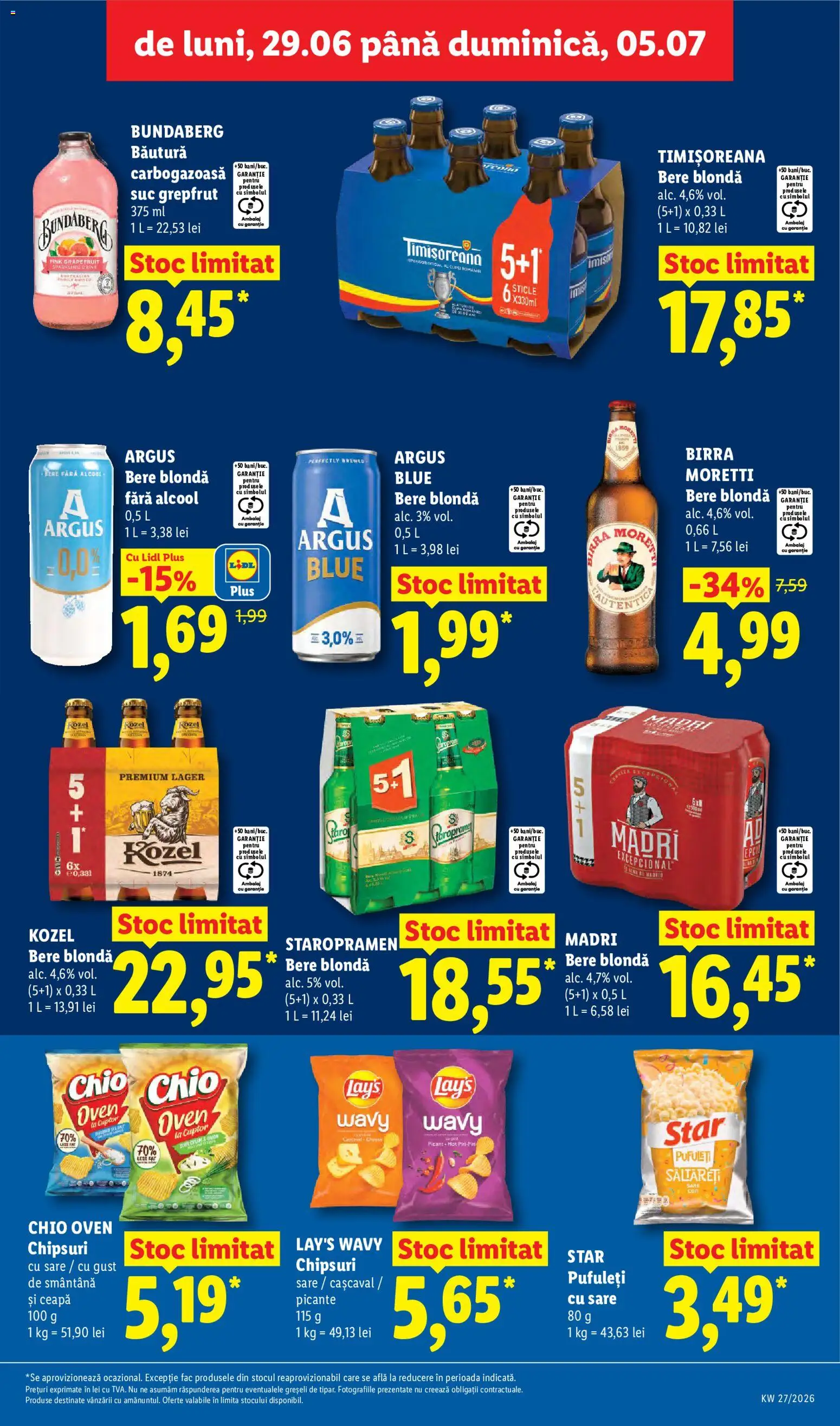 Noul catalog Lidl – valabil de la 29.06.2026 | Pagină: 17 | Produse: Cuptor, Bere, Smântână, Ceapă