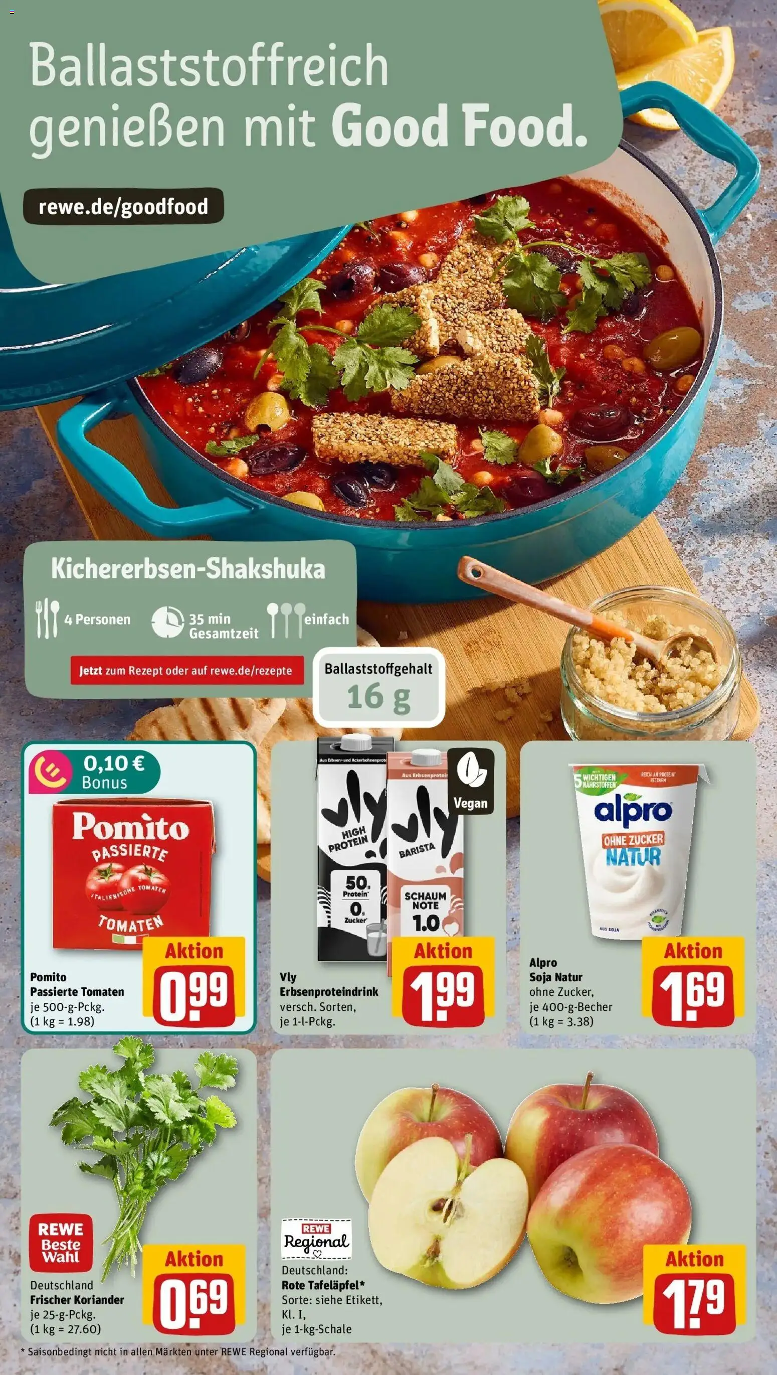 REWE Prospekt ab 07.09.2026 zum Blättern » Angebote | Seite: 4 | Produkte: Tomaten, Alpro, Zucker, Erbsen
