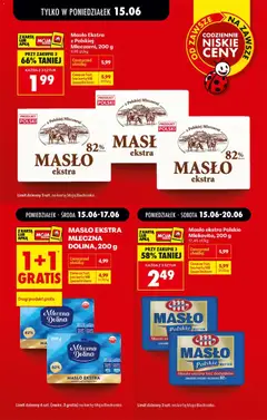 Pogląd oferty "Biedronka gazetka od poniedziałku" - ważna od 15.06.2026 | Strona: 5 | Produkty: Karta, Mleko, Masło