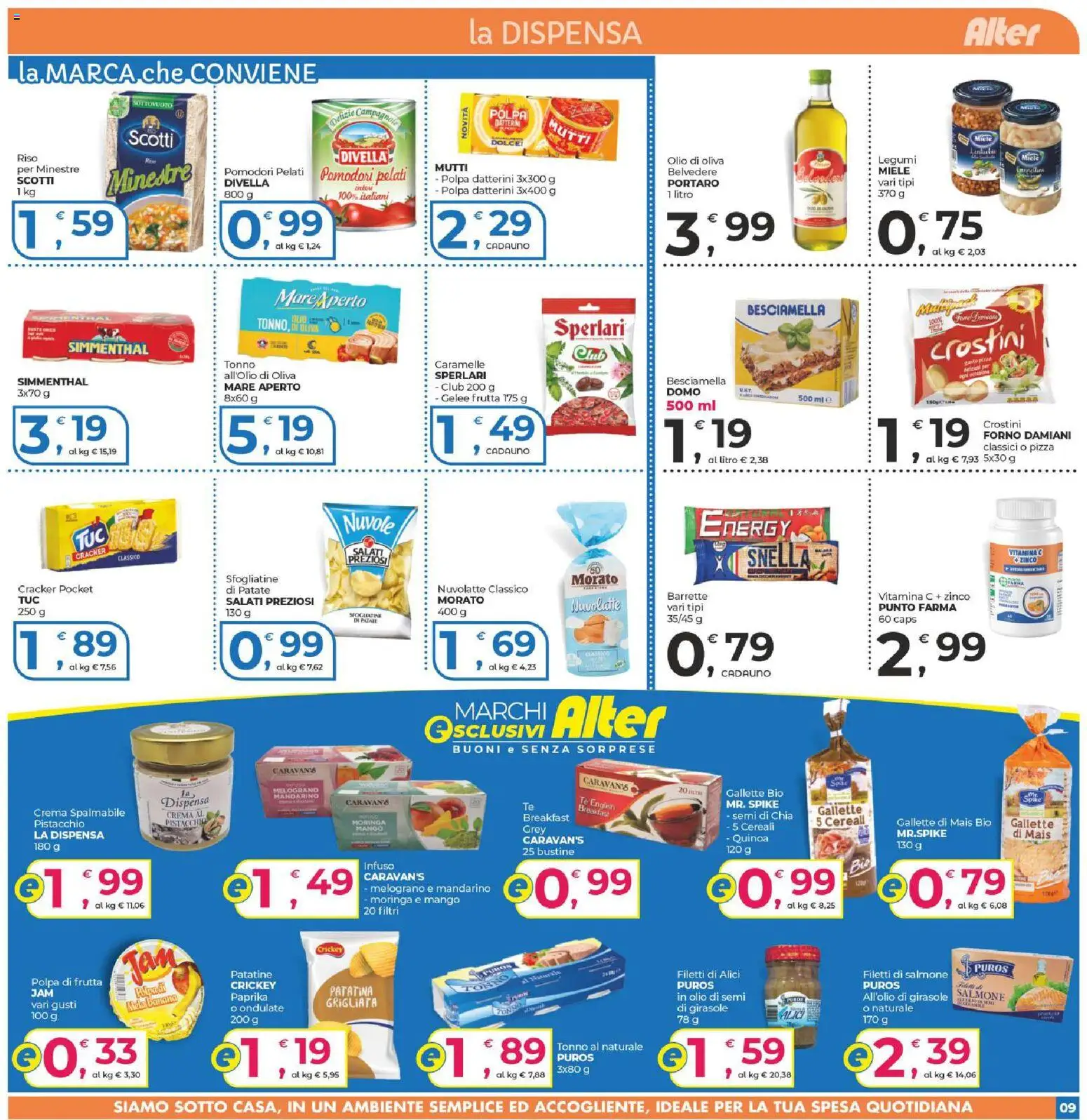 Volantino Alter Discount del 17/09/2026 | Pagina: 9 | Prodotti: Patate, Crostini, Mais, Quinoa