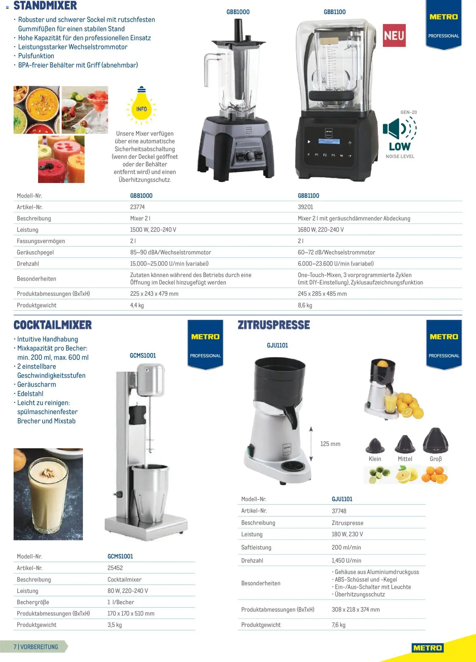 Metro Gastrogeräte gültig ab 23.02.2026 | Seite: 7 | Produkte: Zutaten, Mixer