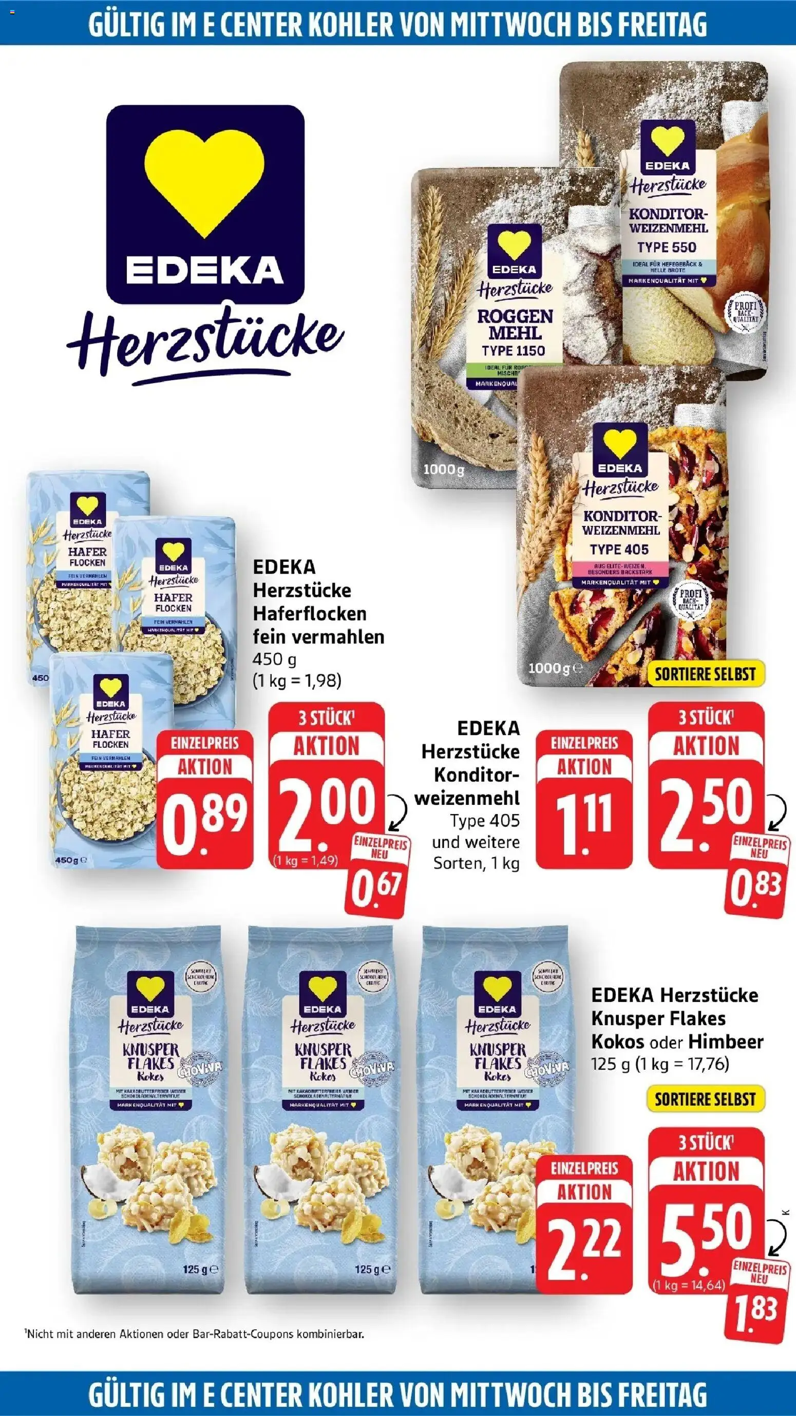 Edeka Prospekt Ettenheim – gültig ab 28.09.2026 | Seite: 50 | Produkte: Mehl, Schokolade, Weizenmehl, Flocken