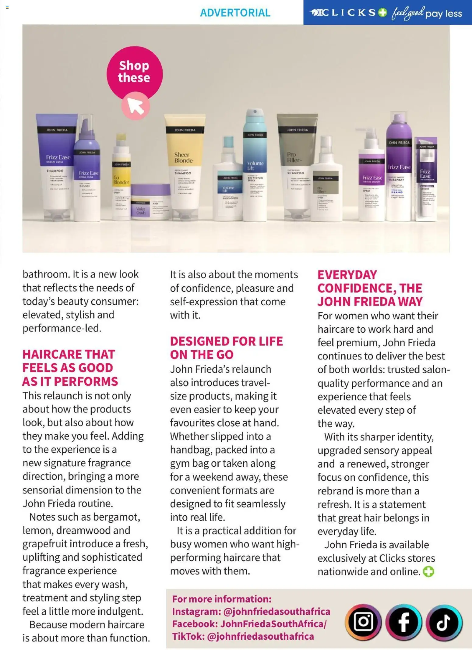New Clicks catalogue – valid from 01/08/2026 | Page: 31 | Products: Bag, Fragrance, Shampoo, Grapefruit