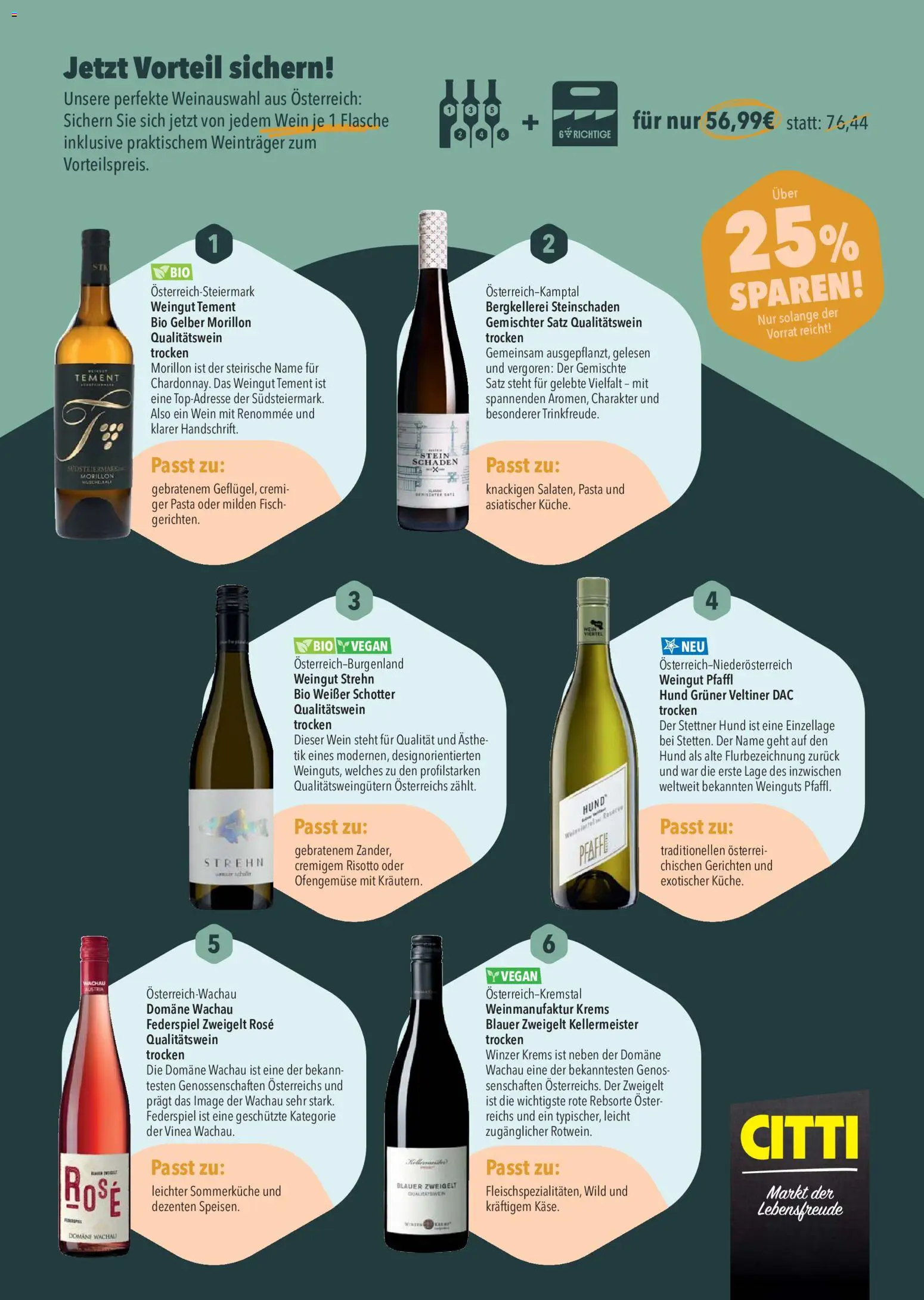 CITTI Markt Prospekt – gültig ab 05.08.2026 | Seite: 22 | Produkte: Fisch, Pasta, Wein