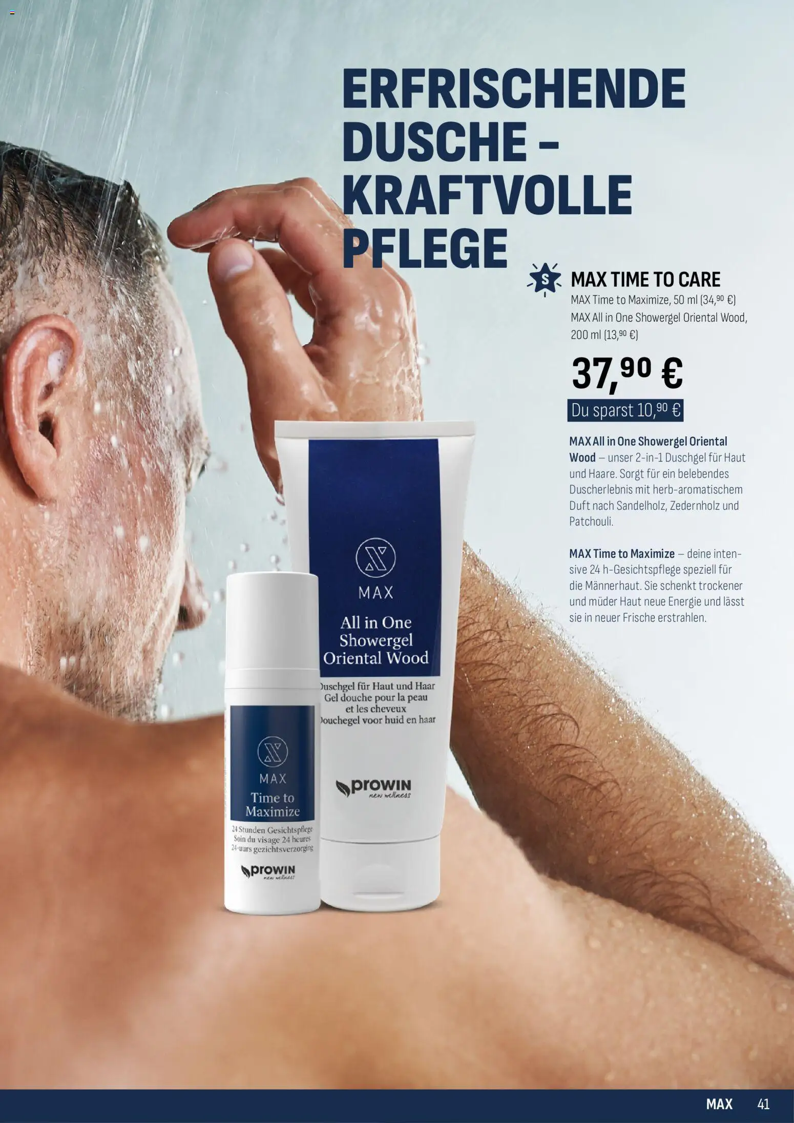 Katalog ProWin New Wellness April / September 2026 – gültig ab 01.04.2026 | Seite: 41 | Produkte: Dusche, Duft, Duschgel