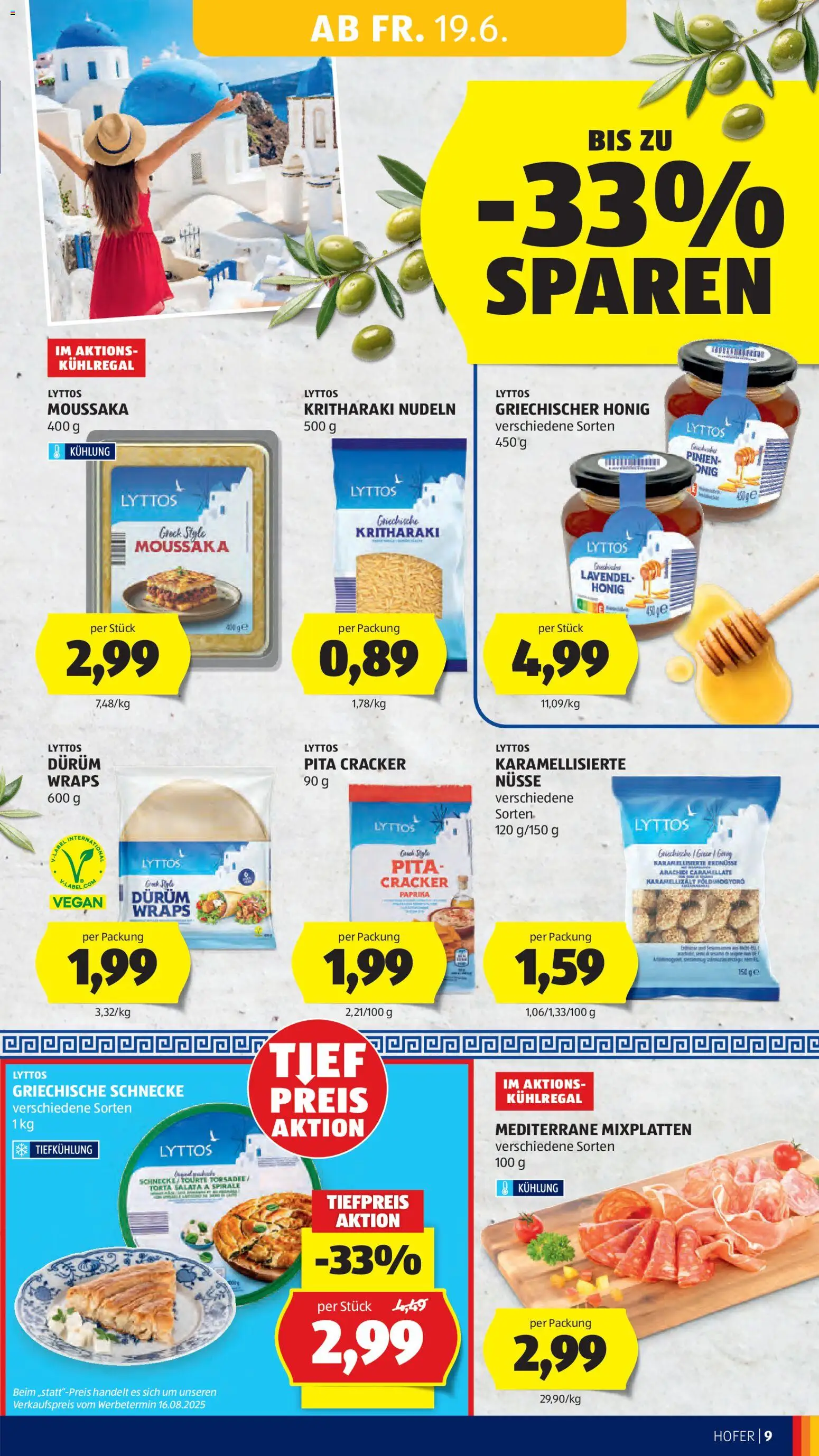 Hofer Flugblatt gültig ab 19.06.2026 | Seite: 13 | Produkte: Nüsse, Папионка, Nudeln