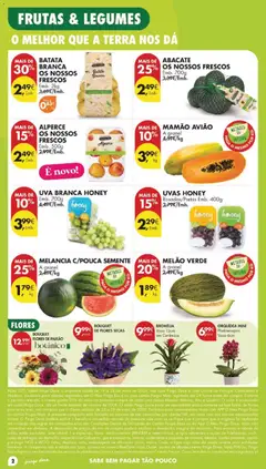 Pré-visualização UVAS HONEY, Uvas Honey Rosadas/Pretas Emb. 400g válido de 19.05.2026 | Página: 2 | Produtos: Flores, Vaso, Melão, Mamão
