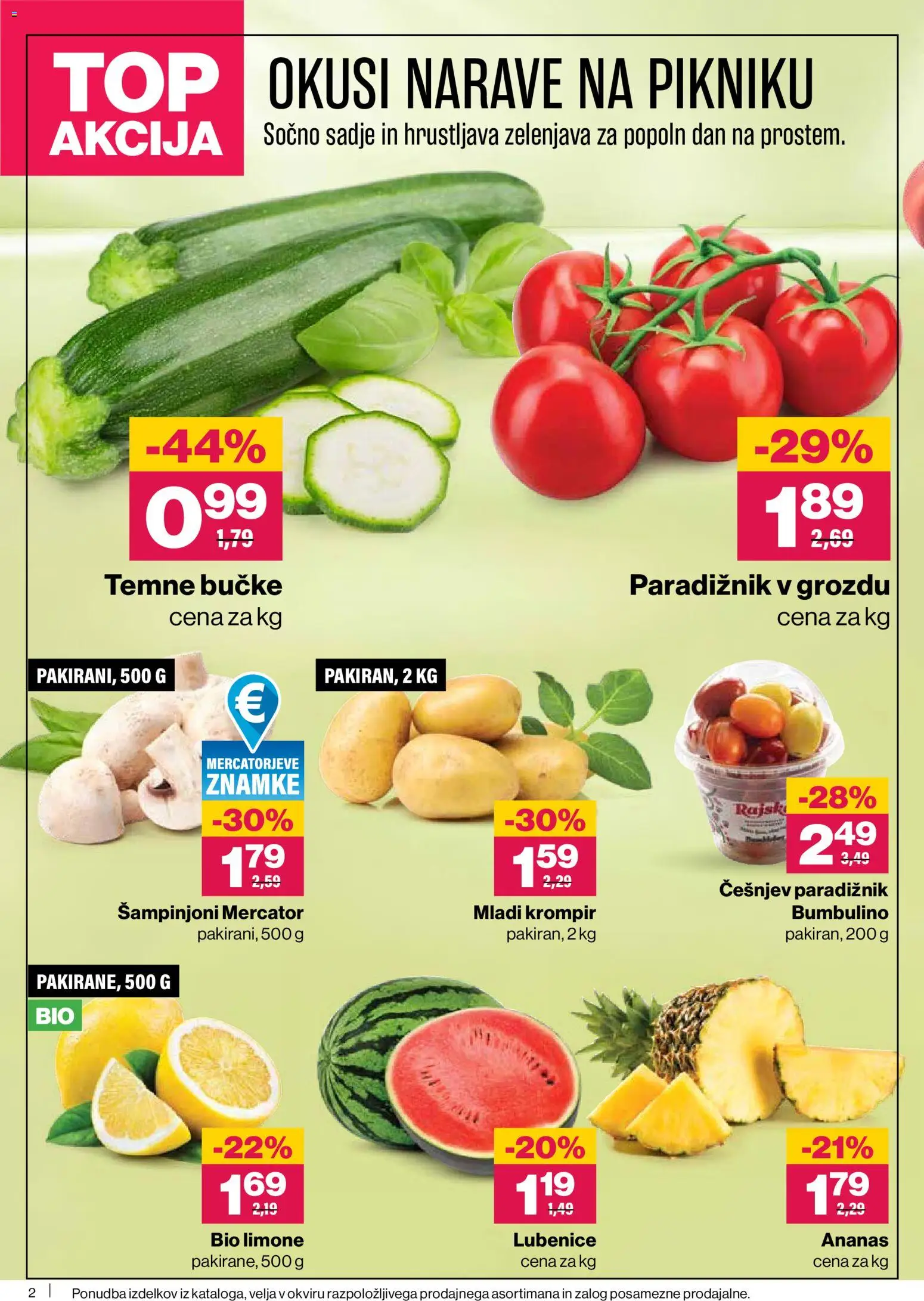 Novi Mercator katalog ponudbe – veljaven od 11.06.2026 | Stran: 2 | Izdelki: Paradiznik, Zelenjava, Sadje, Lubenice