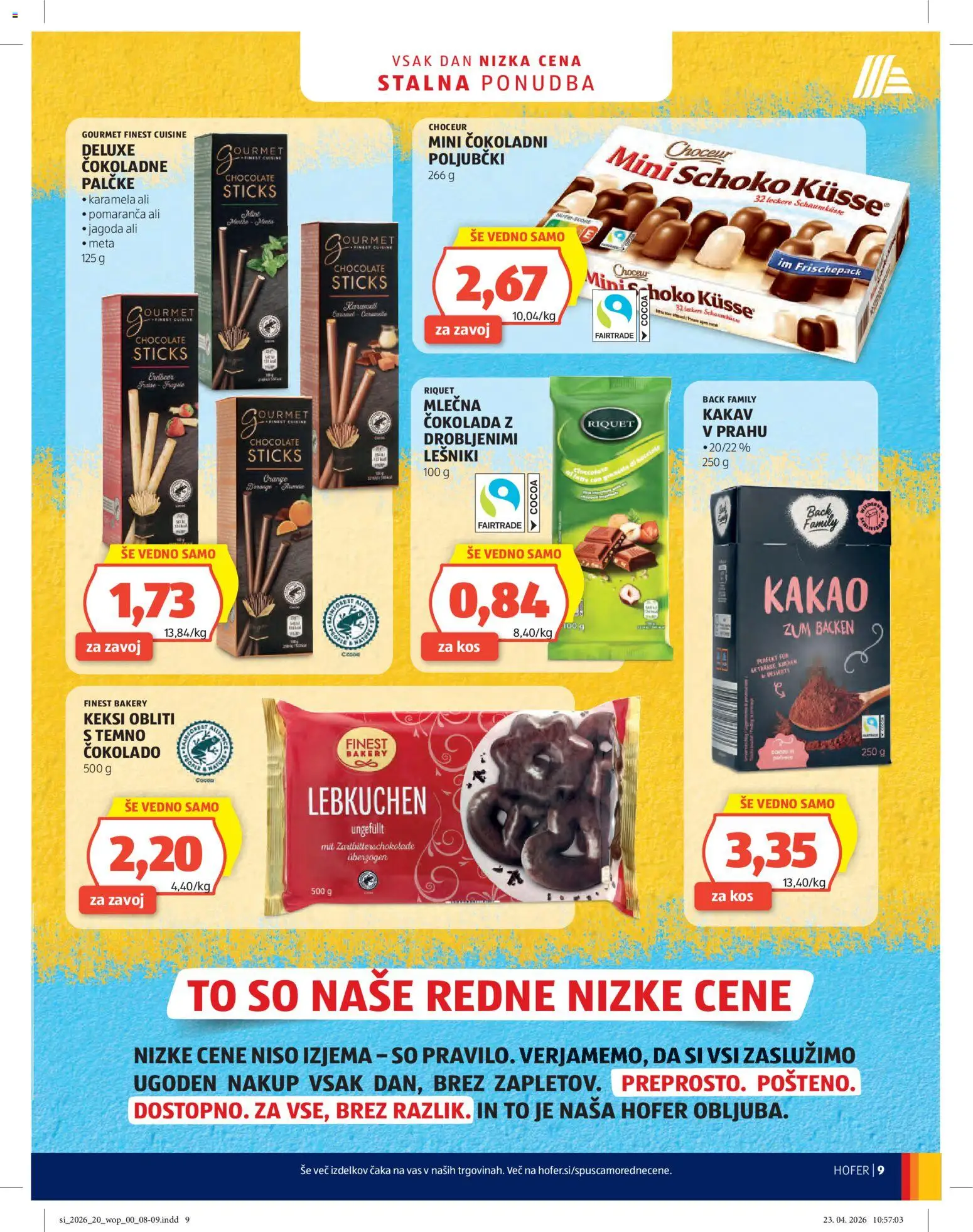 Hofer SI katalog | vrijedi od 06.05.2026 | Stranica: 9 | Proizvodi: Keksi, Čokolada, Kakao, Karamela