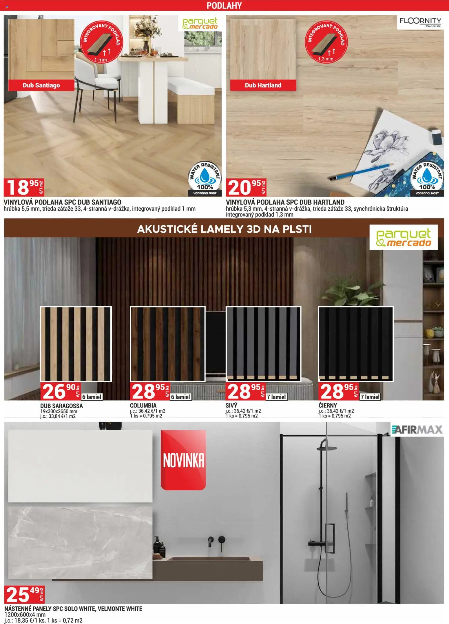 Nové Merkury Market akcie – leták je platný od 01.09.2026 | Strana: 9 | Produkty: Panely, Vinylová podlaha, Lamely