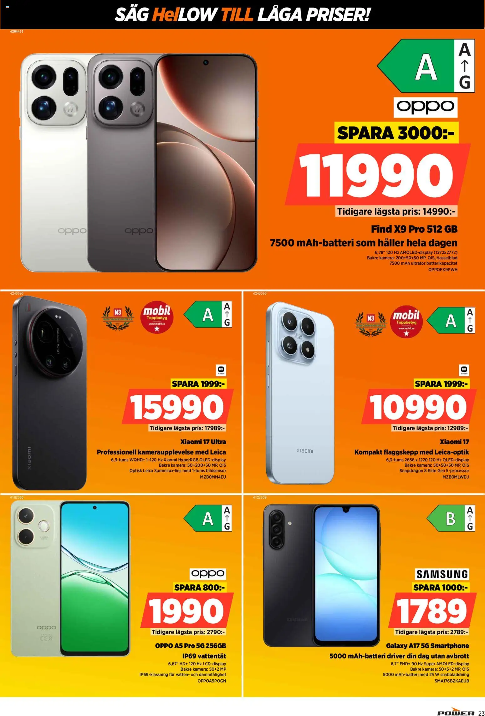 Power reklamblad aktuell från 15.06.2026 | Sida: 23 | Produkter: Såg, Smartphone, Kamera