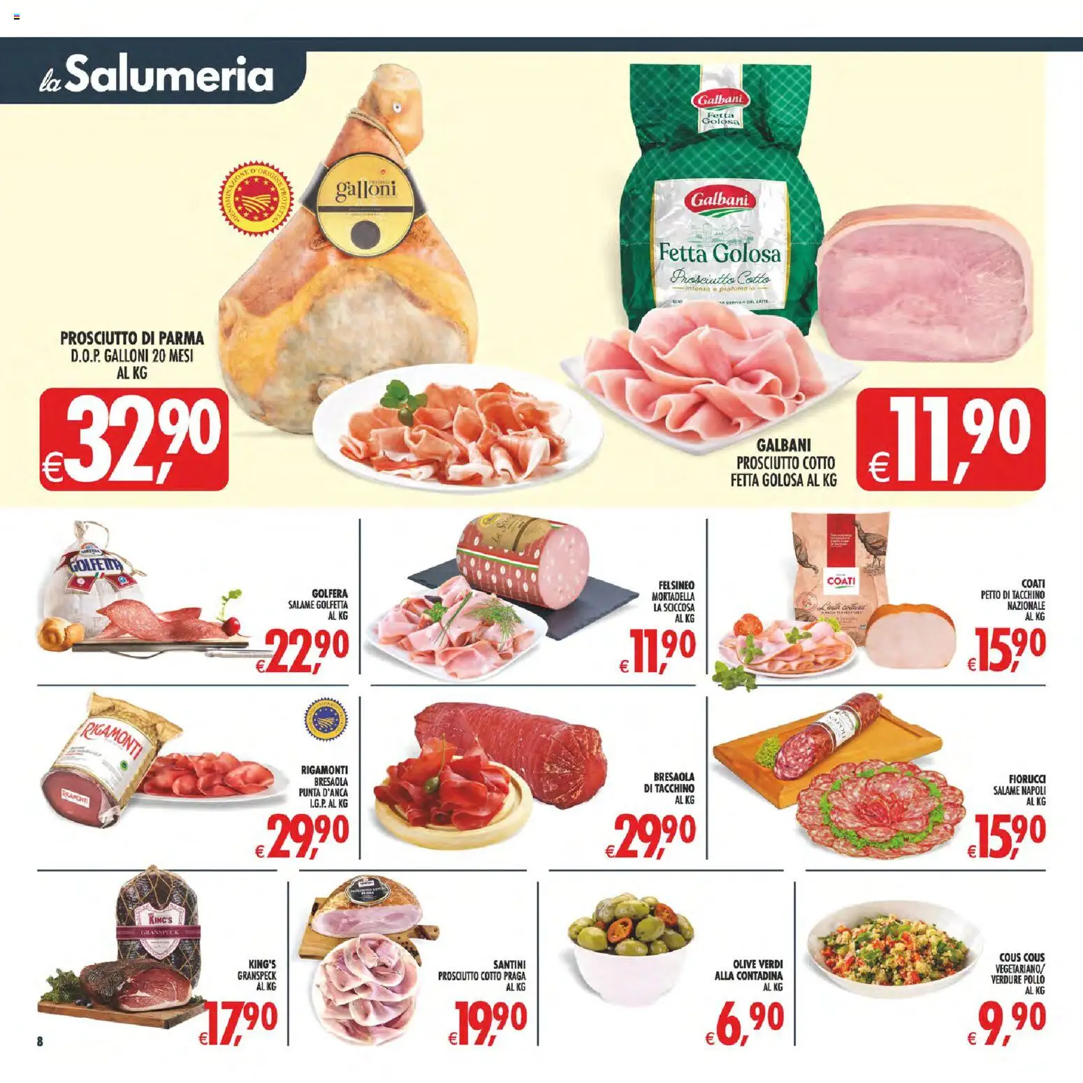 Volantino Decò del 29.05.2026 | Pagina: 9 | Prodotti: Prosciutto Cotto, Pollo, Latte, Olive