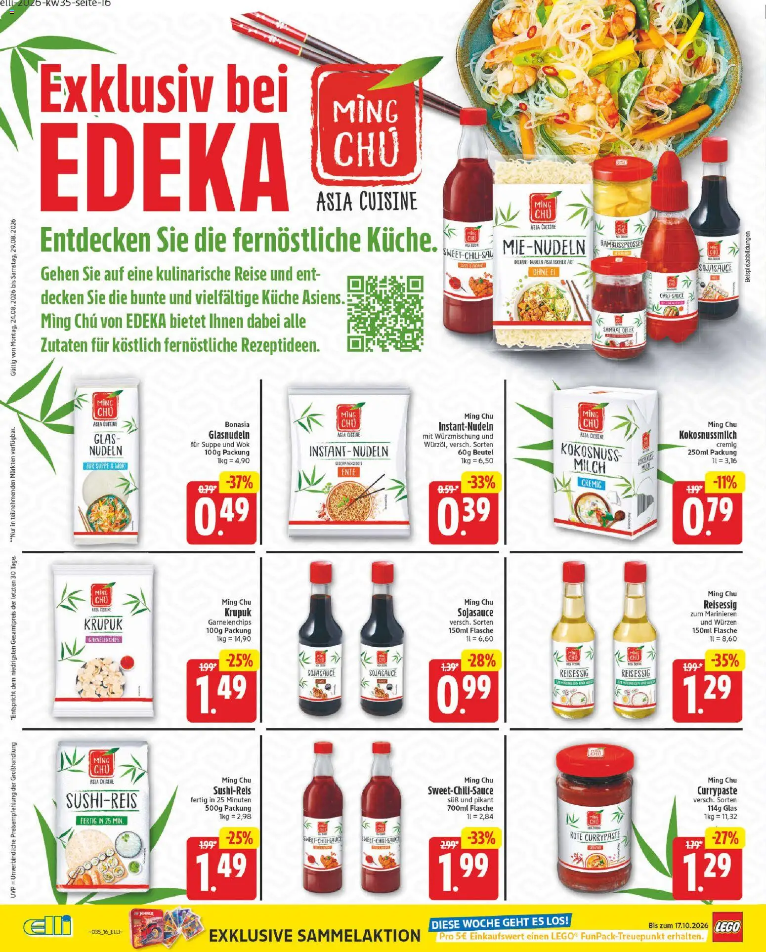 Elli Markt Prospekt Delbrück – gültig ab 24.08.2026 | Seite: 16 | Produkte: Milch, Küche, Reisessig, Nudeln