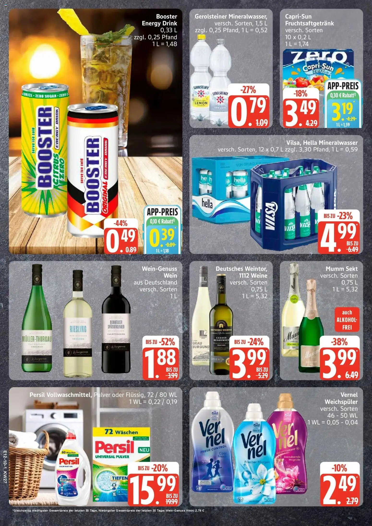 Edeka - EDEKA: Wochenangebote – gültig ab 28.06.2026 | Seite: 10 | Produkte: Energy, Sekt, Vernel, Persil