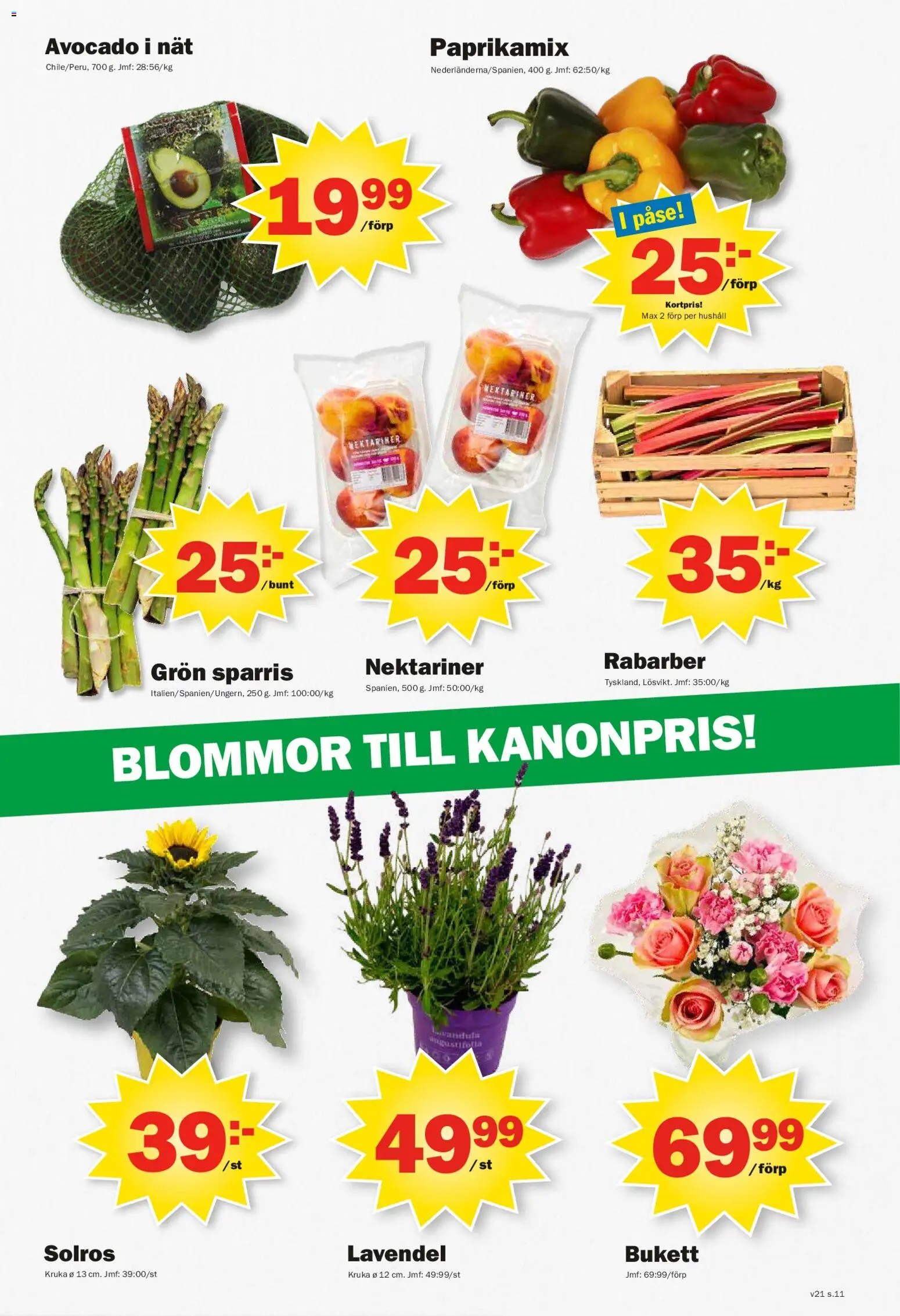 Pekås reklamblad aktuell från 18.05.2026 | Sida: 11 | Produkter: Avocado, Lavendel, Kruka, Sparris