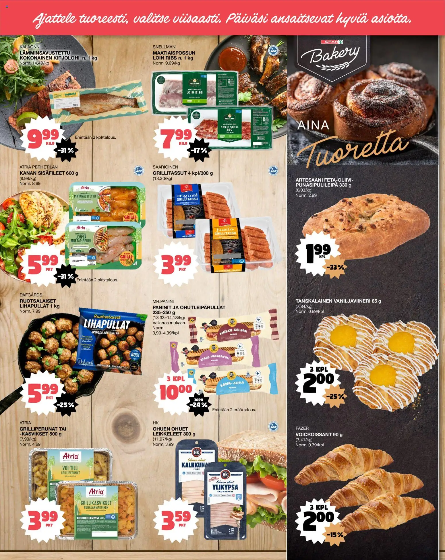 Tokmanni - EUROSPAR – voimassa 09/07/2026 alkaen | Sivu: 2 | Tuotteet: Kirjolohi, Kokonainen, Kana, Juusto