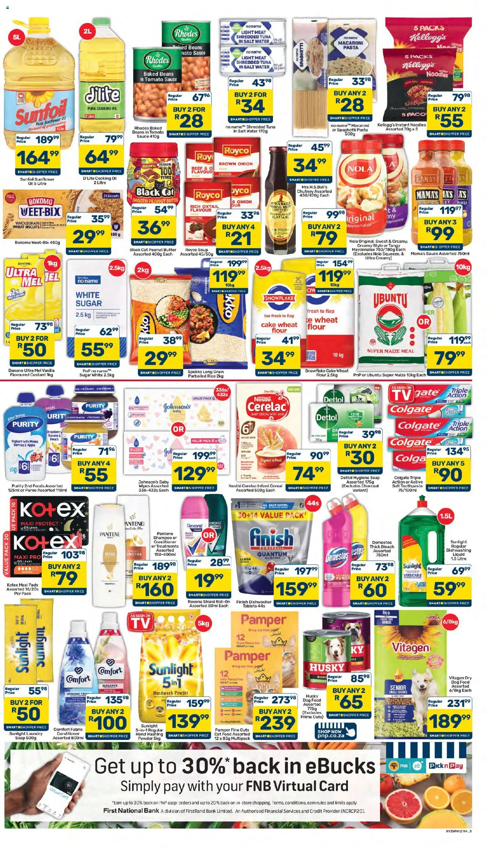 New Pick n Pay catalogue – valid from 07/10/2026 | Page: 3 | Products: Bleach, Oil, Rice, Toothpaste