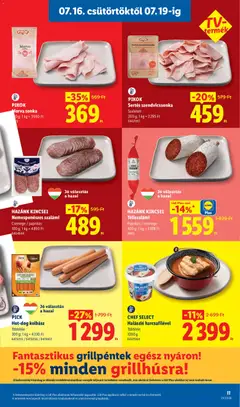 Lidl akciós újság - amely érvényes a következő dátumtól: 2026.07.16. | Oldal: 11 | Termékek: Sonka, Szalámi, Téliszalámi, Halászlé