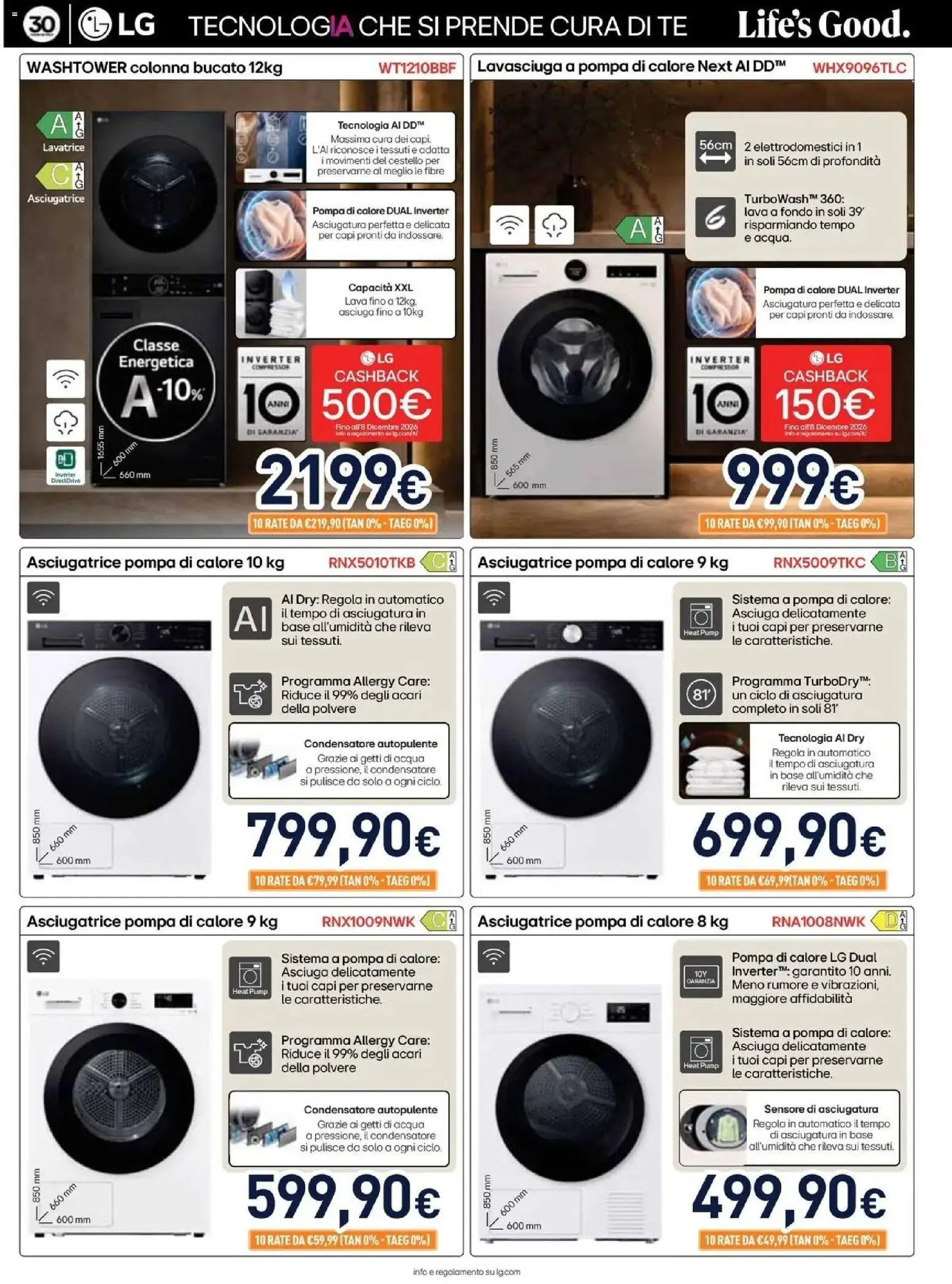 Nuovo Unieuro volantino Speciale Asciugatura da Unieuro! dal 16/10/2026 > offerte anteprima 🛍️ | Pagina: 13 | Prodotti: Lavasciuga, Acqua, Lavatrice, Asciugatrice