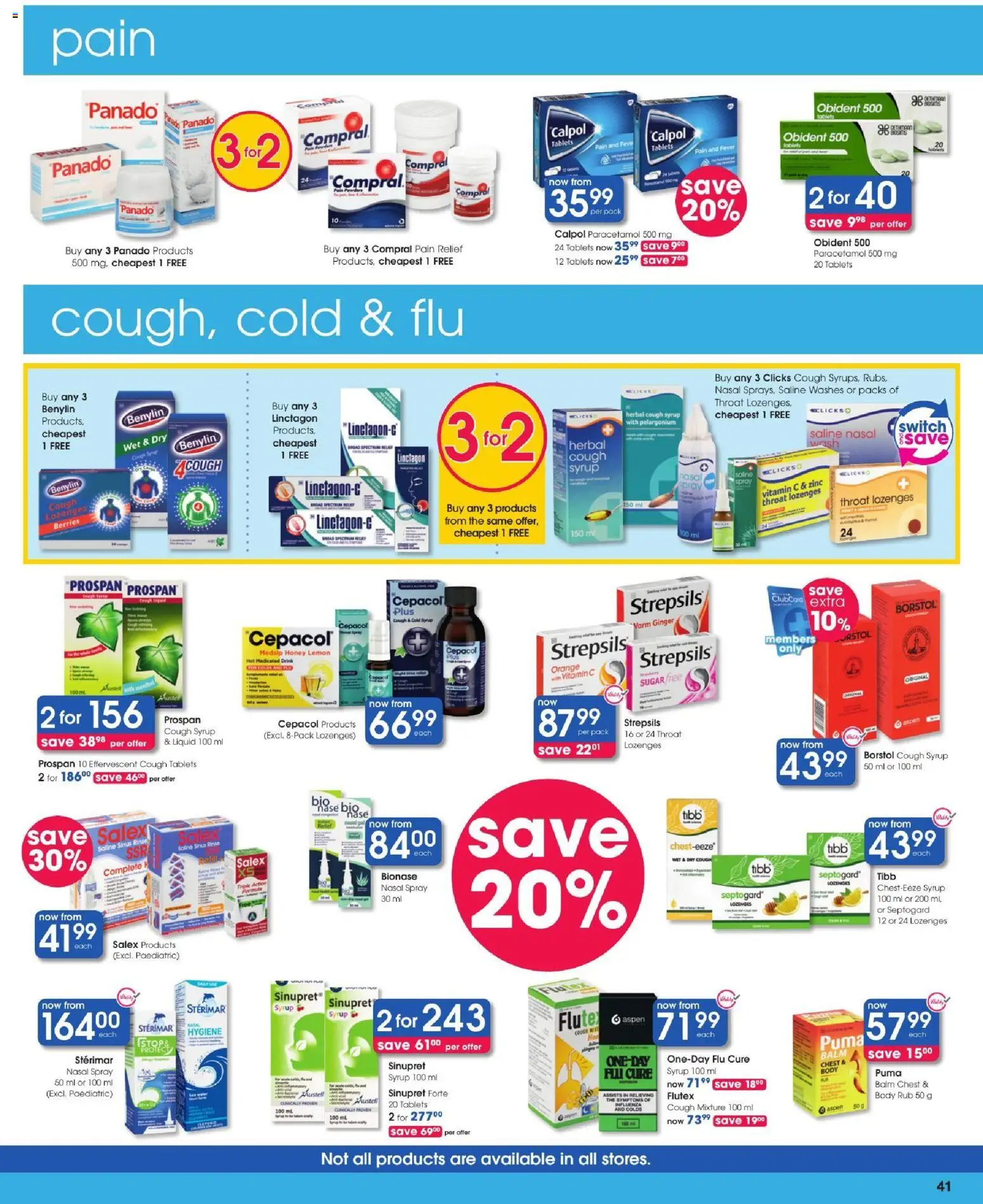 New Clicks catalogue – valid from 11/08/2026 | Page: 41 | Products: Lozenges, Syrup, Sugar, Lemon