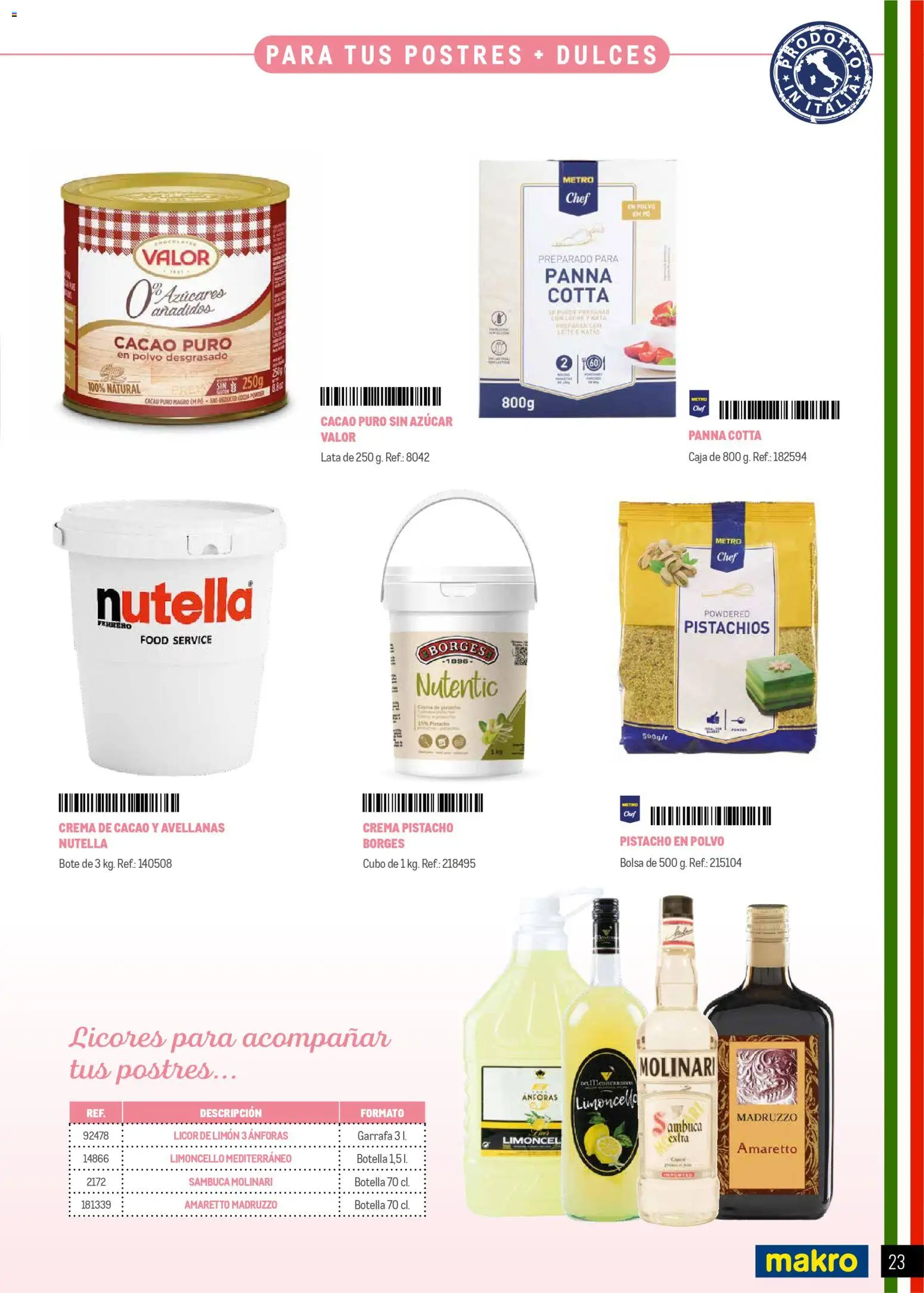 Makro Restaurantes italianos Norte │ válido desde el 27.03.2026 | Página: 23 | Productos: Polvo, Bolsa, Φρυγανιές σικάλεως, Caja
