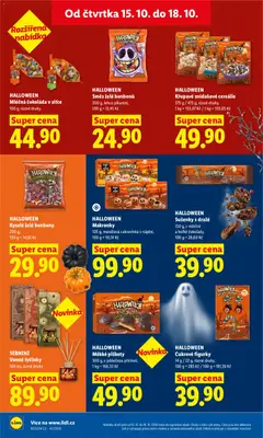 Náhled letáku HALLOWEEN, Makronky, 105 g, mandlová cukrovinka s náplní,, 100 g = 95,14 Kč od 15.10.2026 | Strana: 34