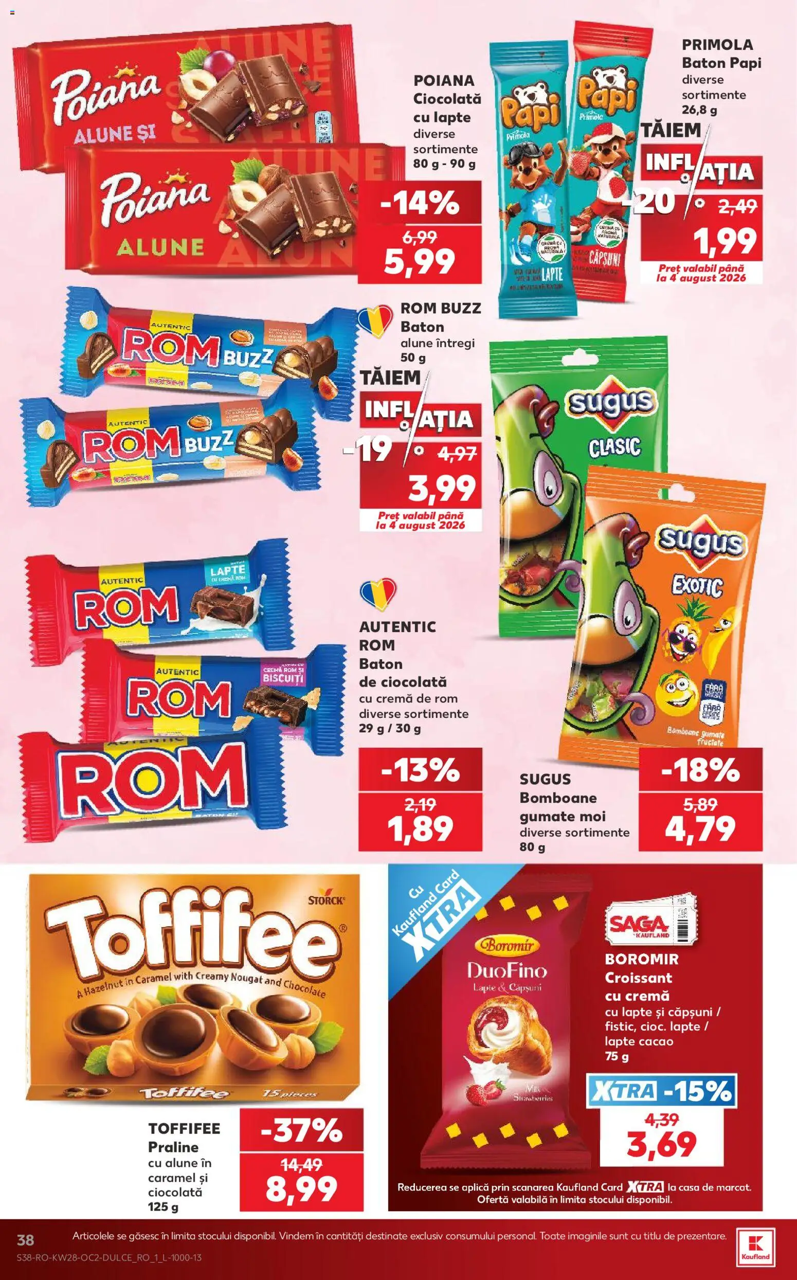 Noul catalog Kaufland – valabil de la 08.07.2026 | Pagină: 38 | Produse: Ödül oyuncağı, Alune, Cremă, Cacao