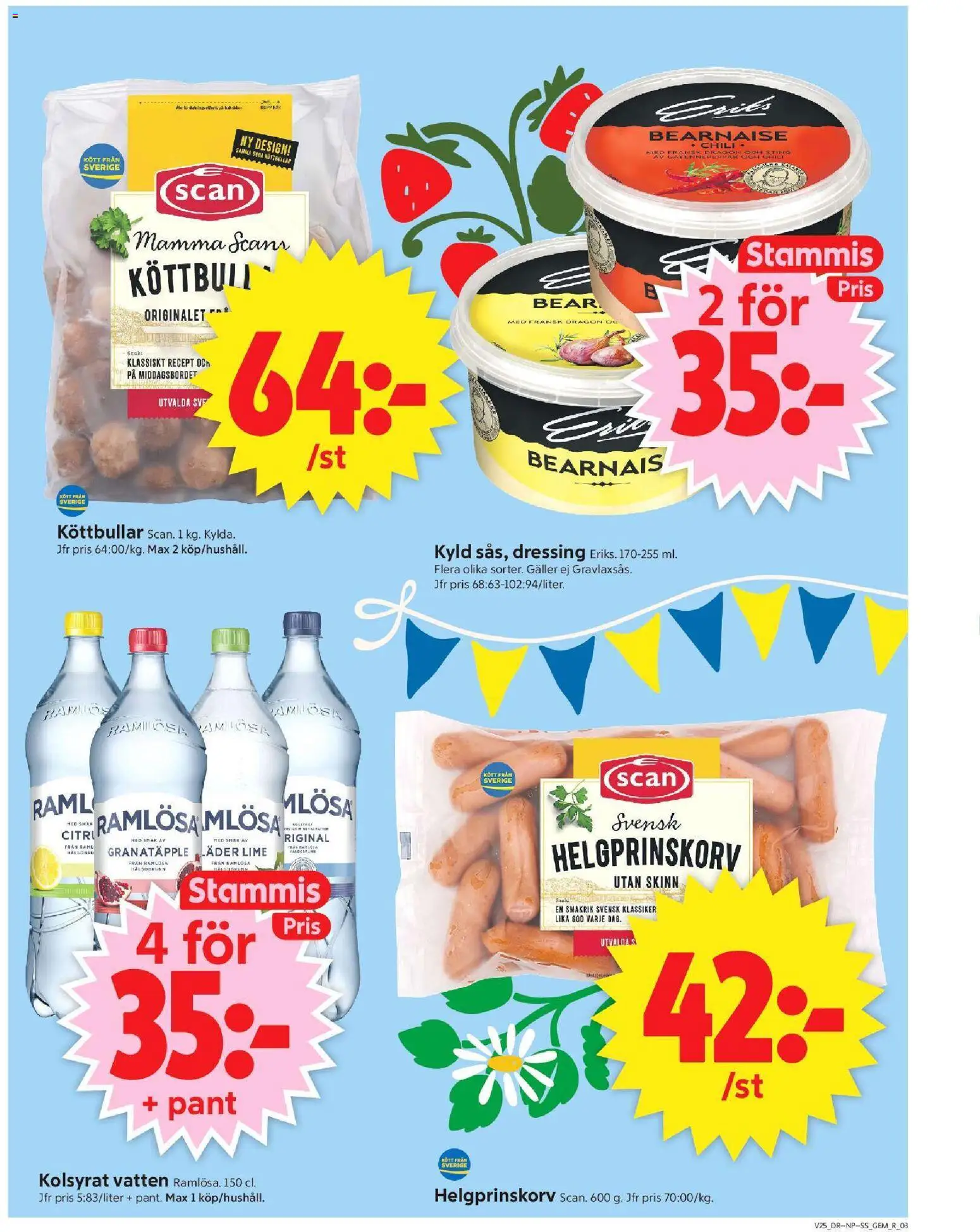ICA Supermarket reklamblad aktuell från 15.06.2026 | Sida: 3 | Produkter: Gem, Köttbullar, Chili, Lim